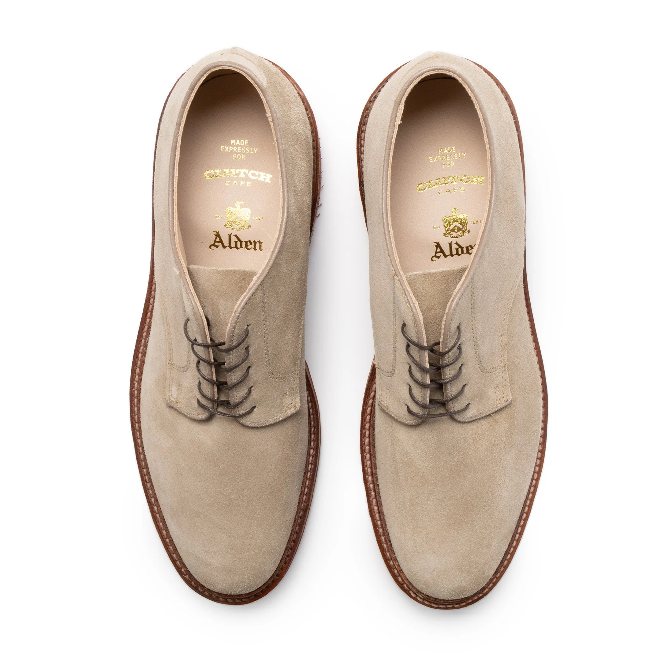 Alden x Clutch Cafe Milkshake Suede Blucher w/ Redbrick Sole 96702L - Image 4