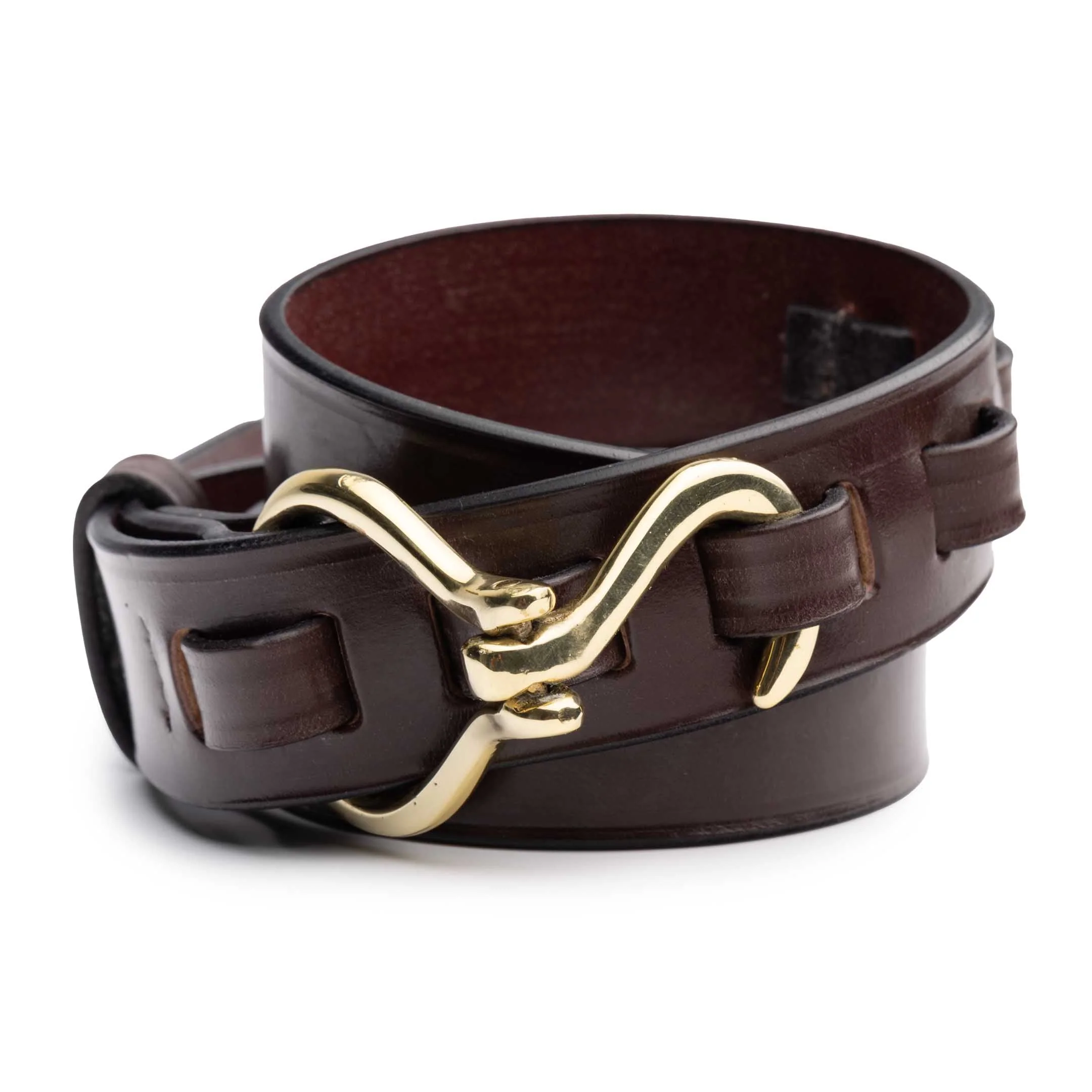 Allevol Hoof Pick Belt Brown/Brass