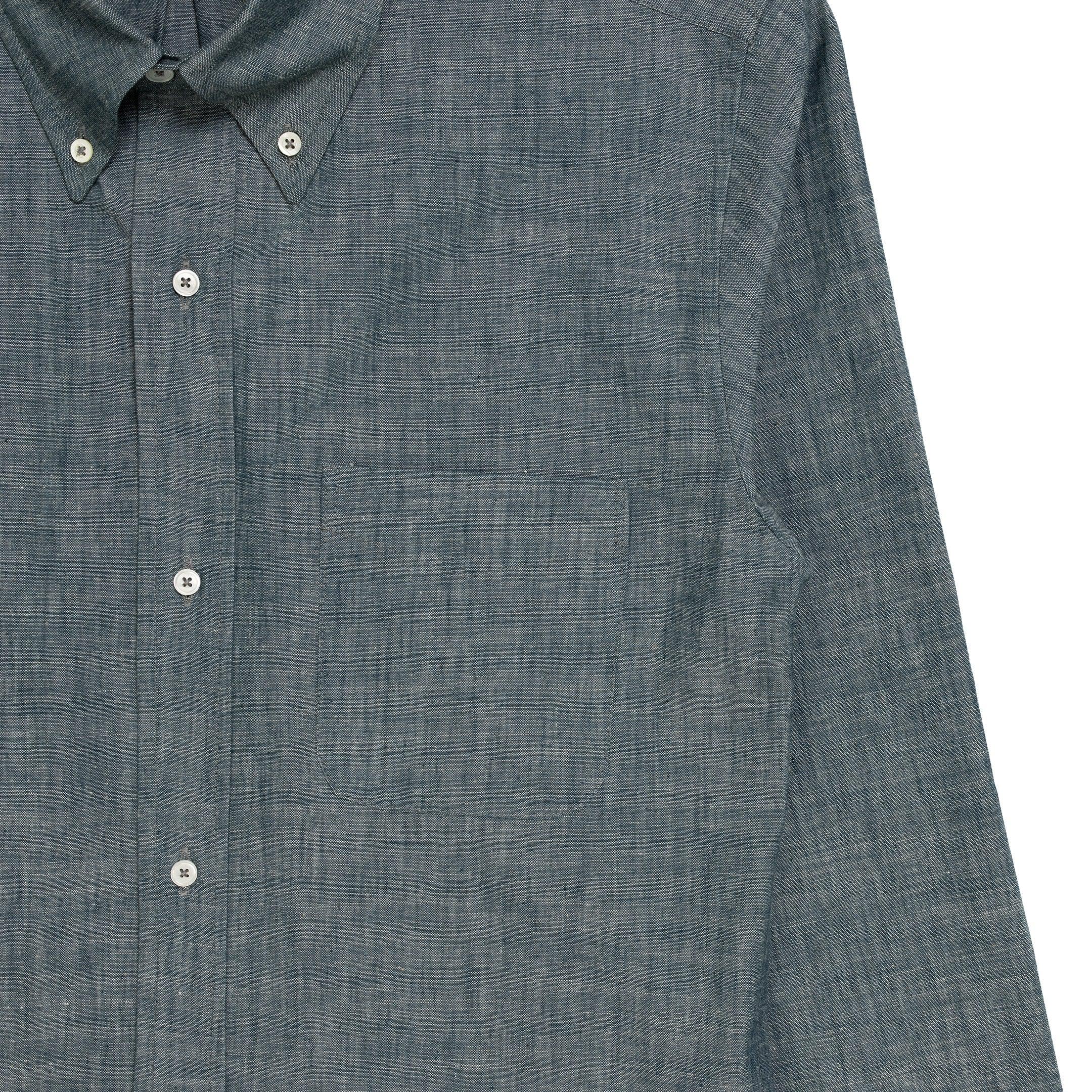 Allevol Chambray Work Shirt Blue - Image 4