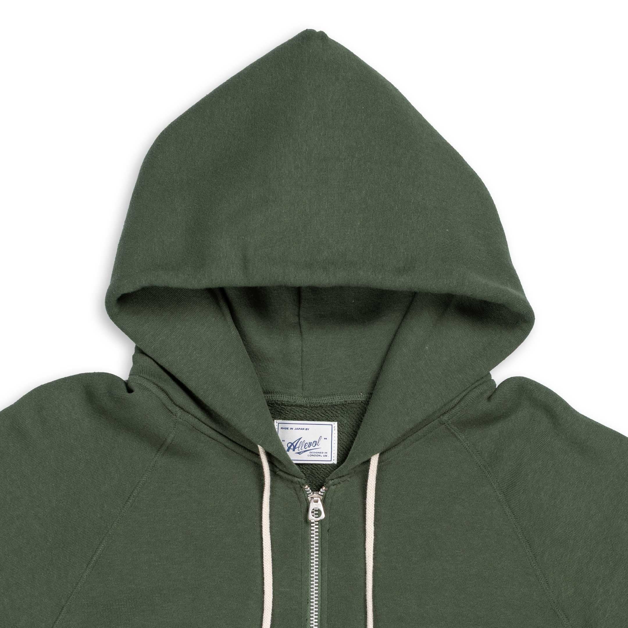Allevol Easy 'Full Zip' Hooded Sweatshirt Green - Image 2