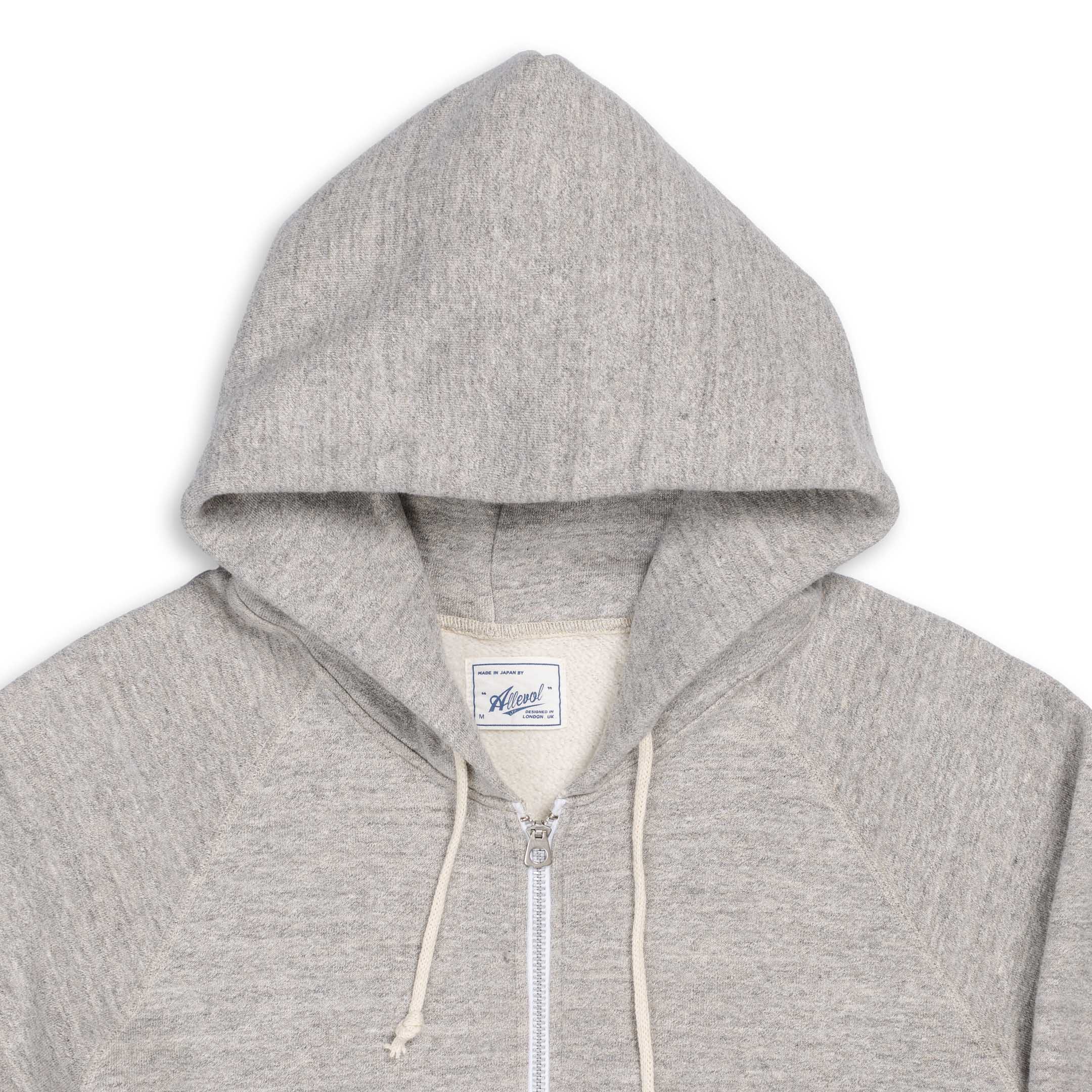 Allevol Easy 'Full Zip' Hooded Sweatshirt Light Grey - Image 2