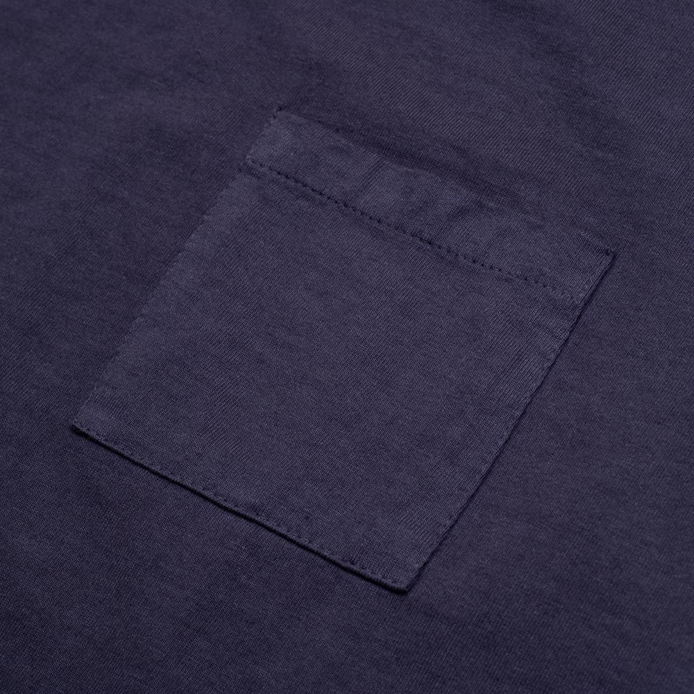 Allevol Heavy Duty Crew Neck Square Pocket T-shirt Navy - Image 4
