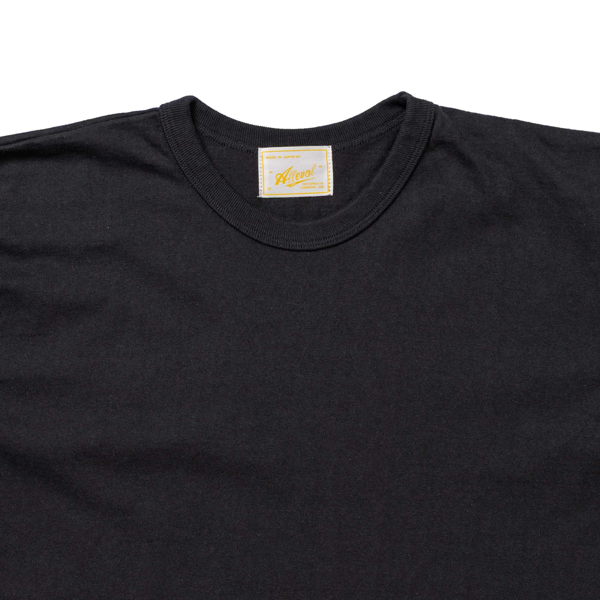 Allevol Heavy Duty Crew Neck T-shirt Cropped Black - Image 2