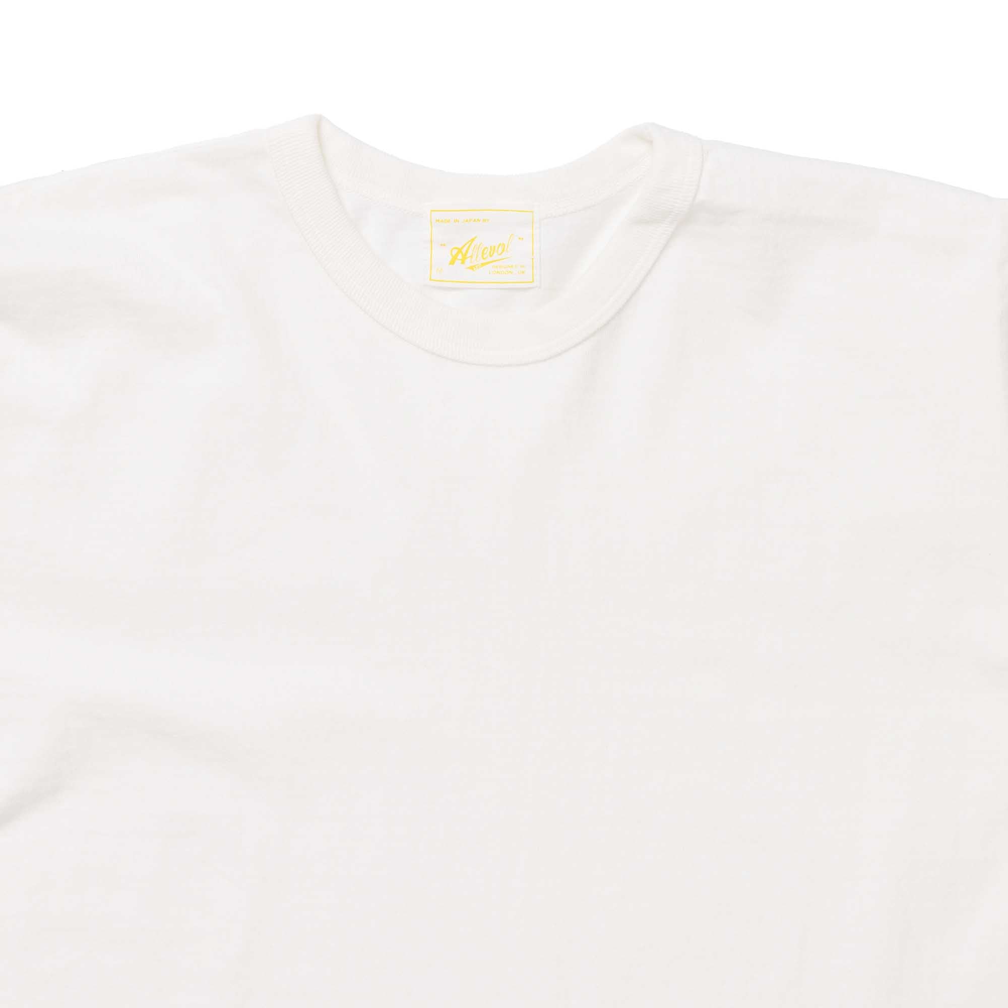 Allevol Heavy Duty Crew Neck T-shirt Cropped White - Image 2