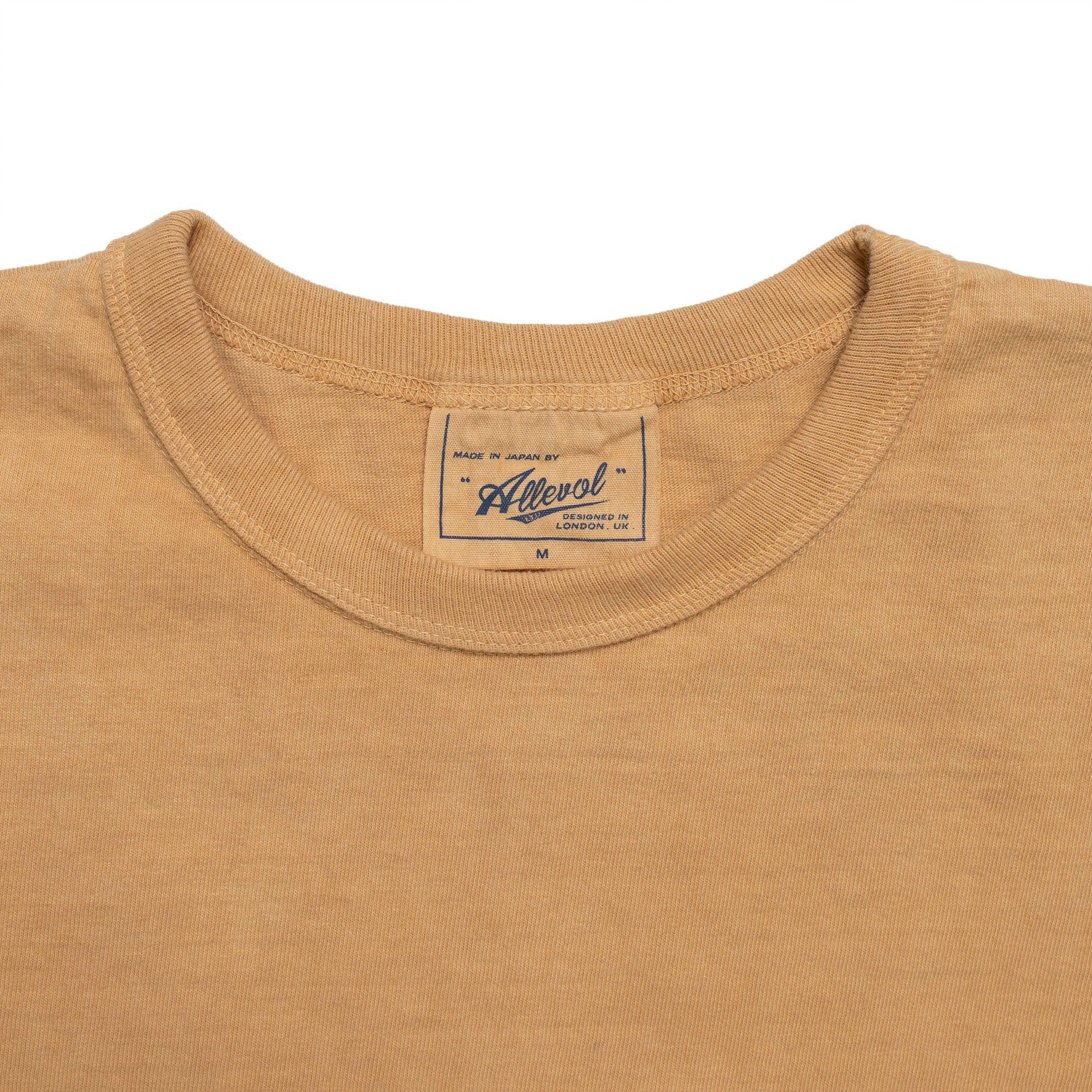 Allevol Heavy Duty Crew Neck T-shirt Hand Dyed Orange - Image 3