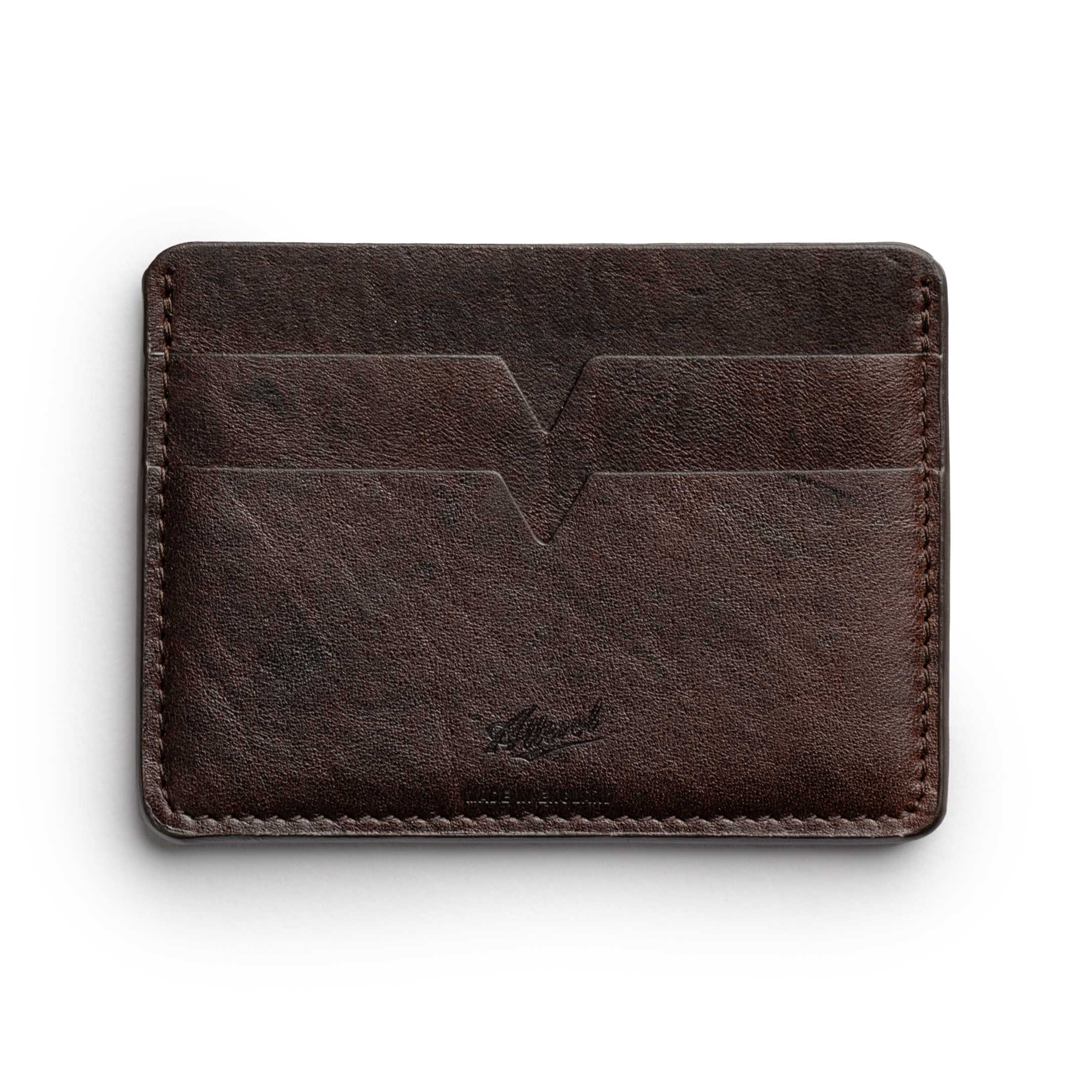 Allevol Leather Card Holder Brown