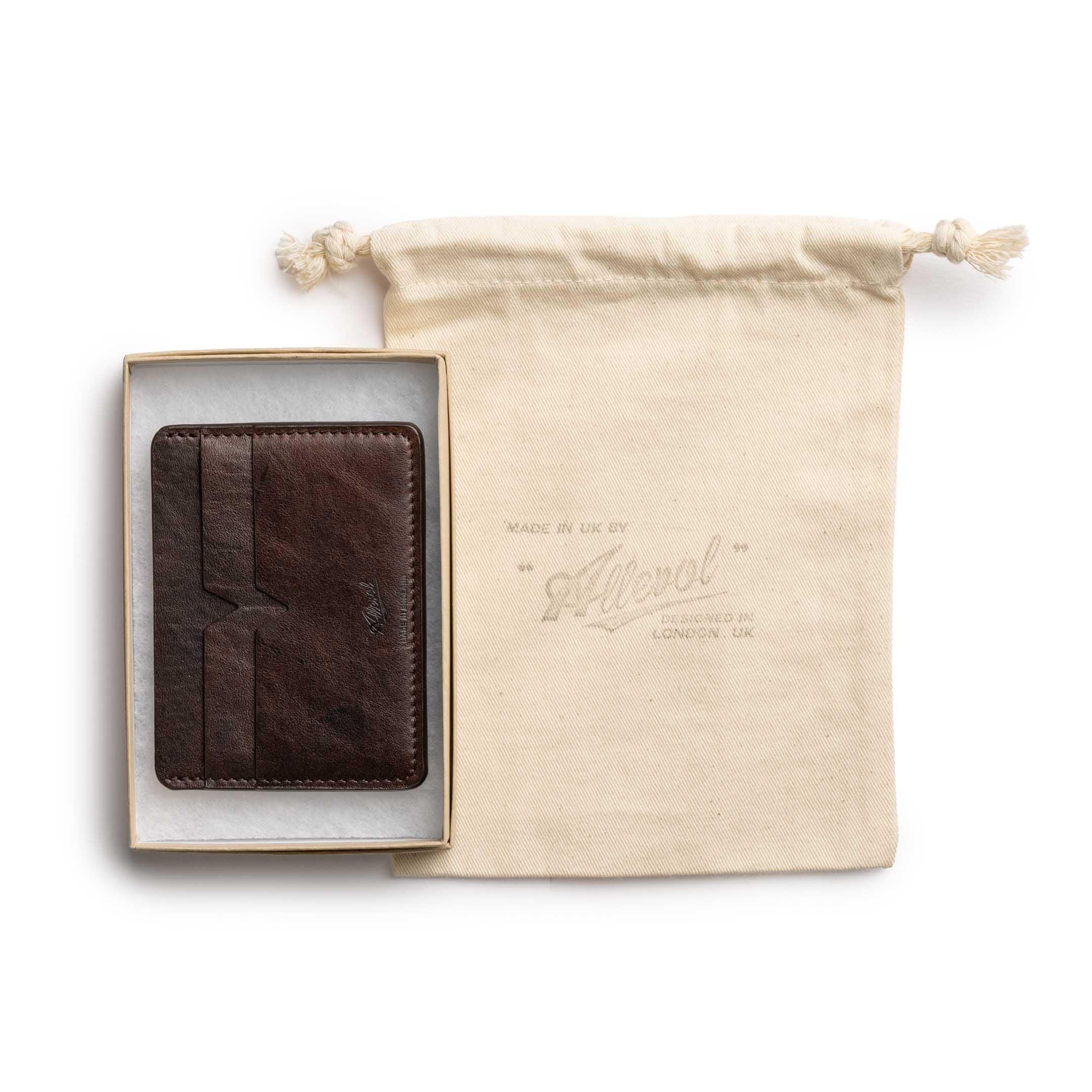 Allevol Leather Card Holder Brown - Image 3