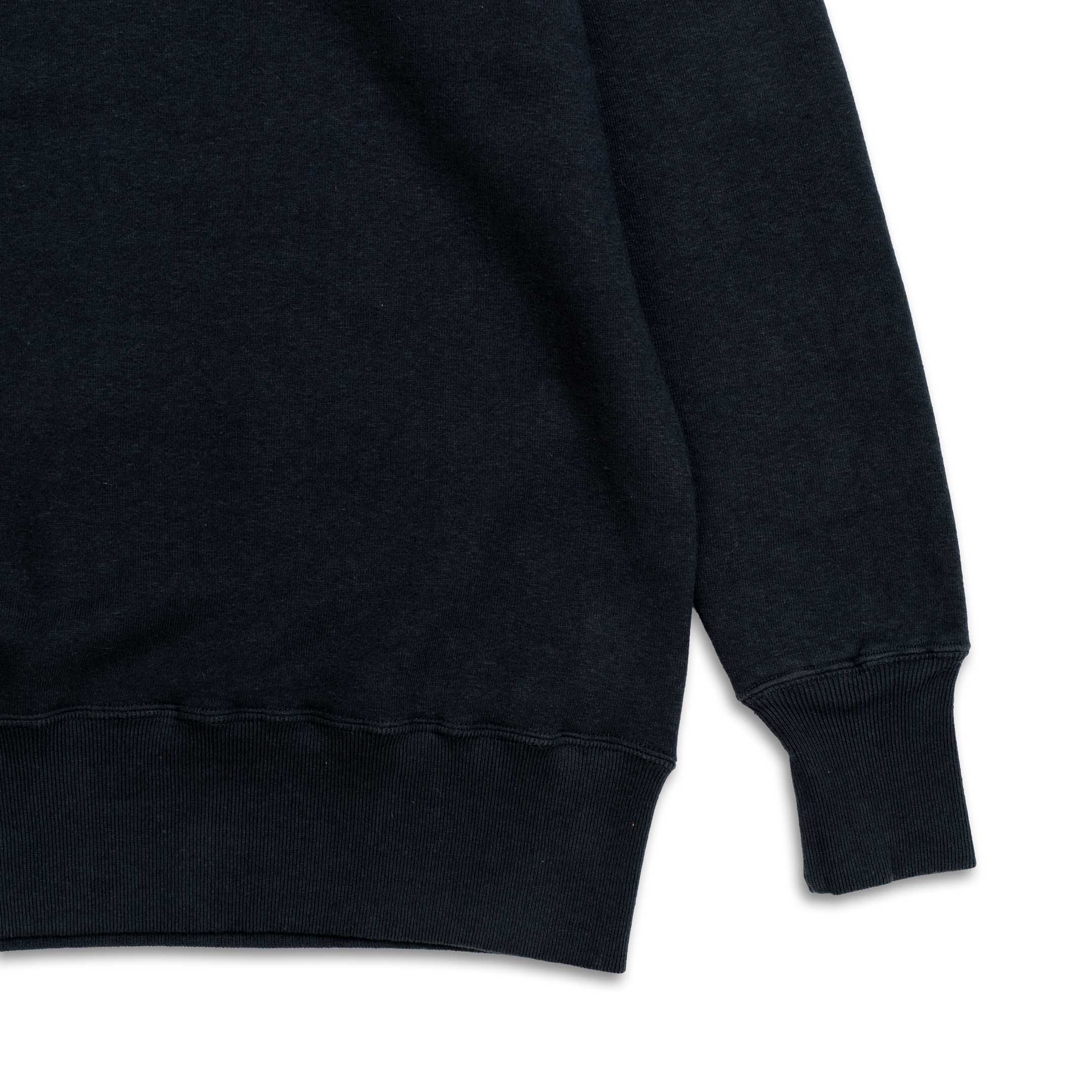 Allevol Loopwheel Quarter Zip Sweatshirt Black - Image 3