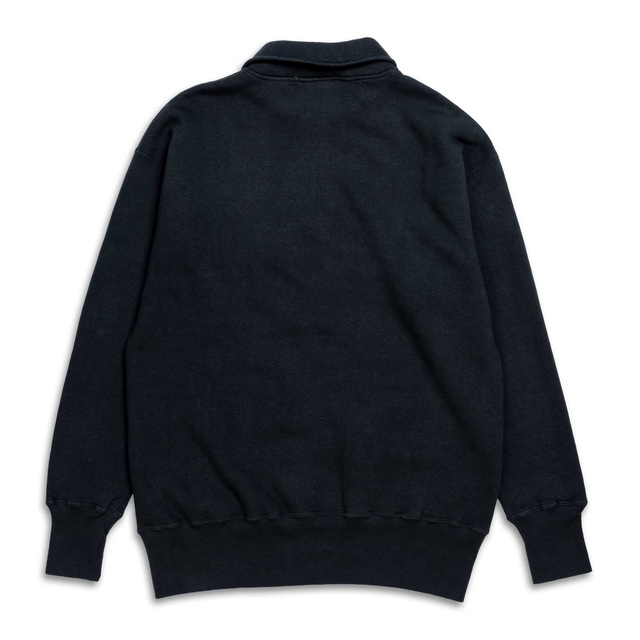 Allevol Loopwheel Quarter Zip Sweatshirt Black - Image 4