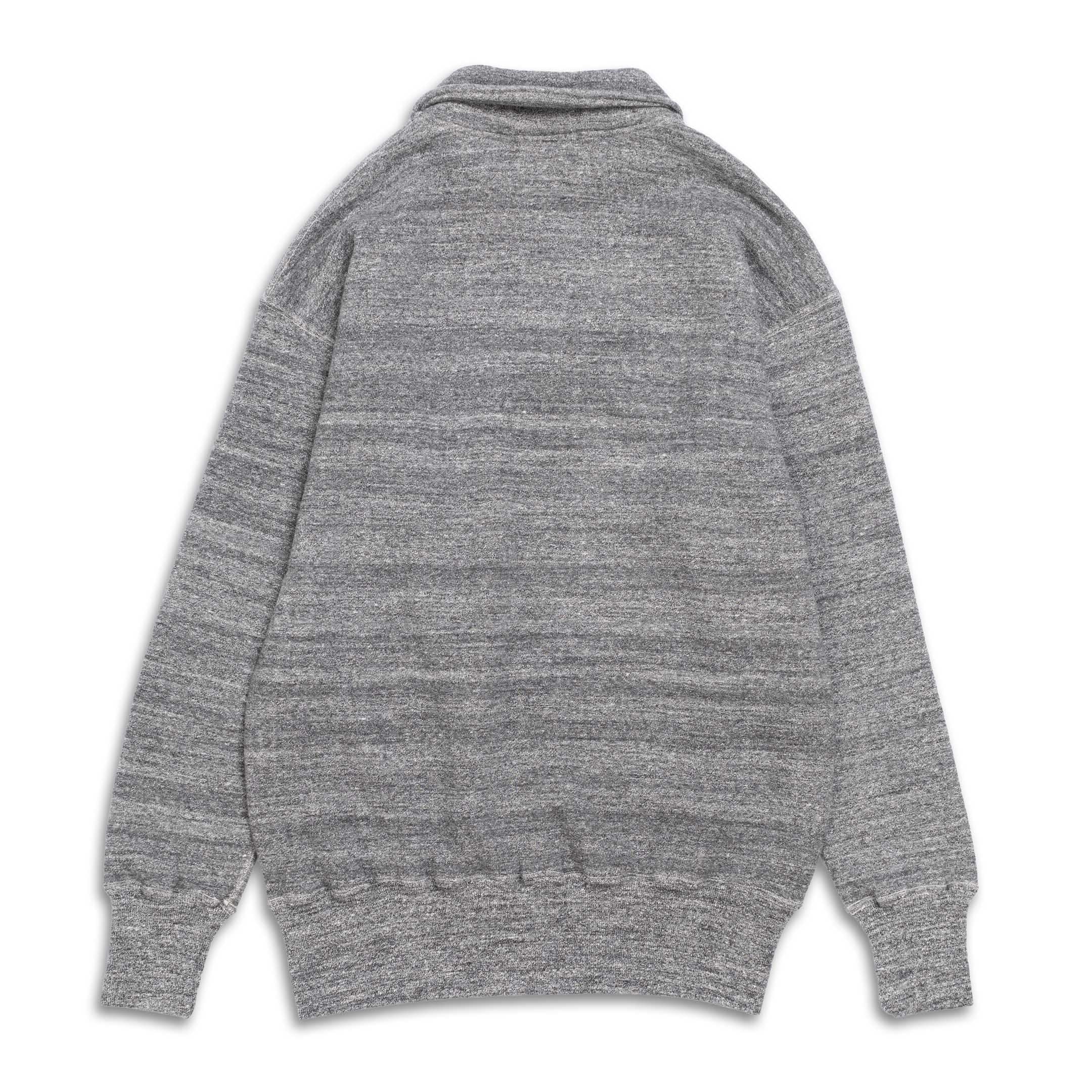 Allevol Loopwheel Quarter Zip Sweatshirt Dark Grey - Image 4