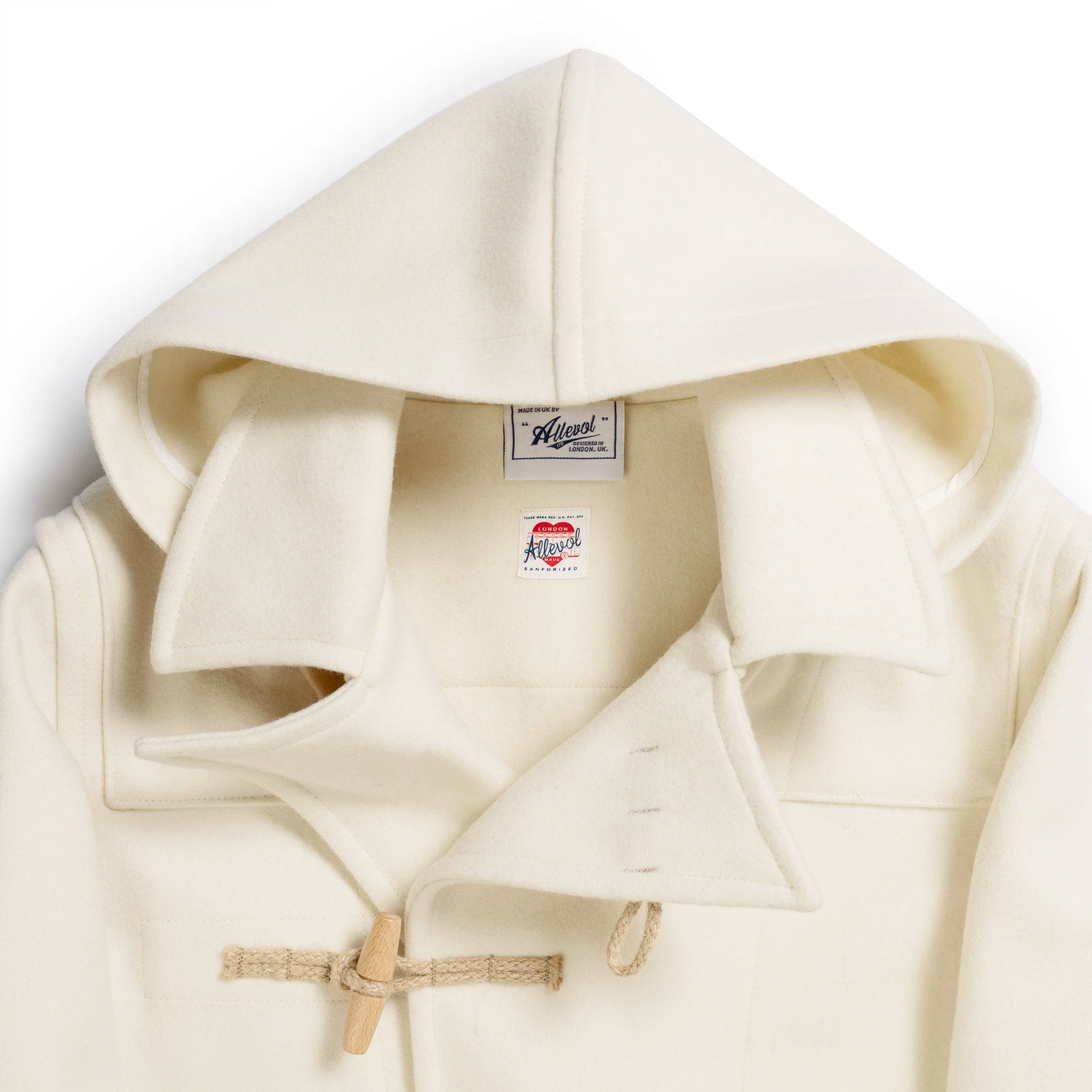 Allevol 'Pat' Duffle Coat White - Image 2