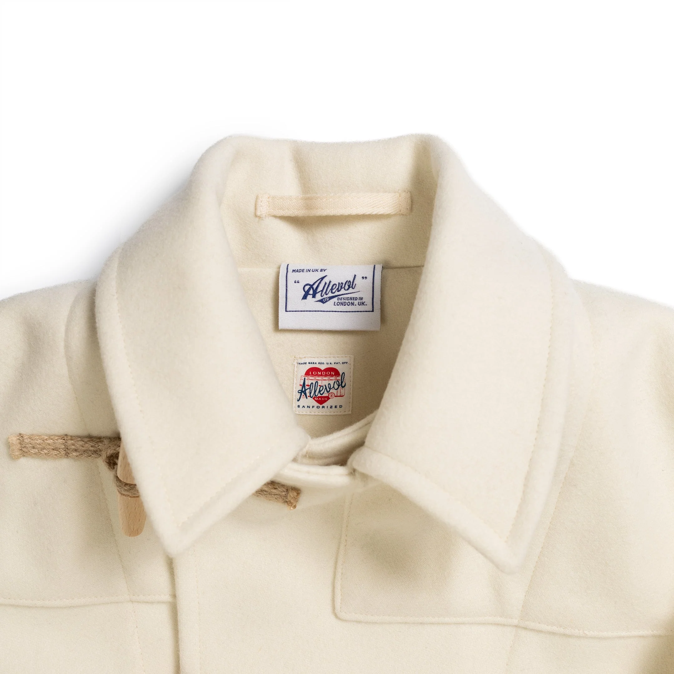 Allevol 'Pat' Duffle Coat White - Image 4