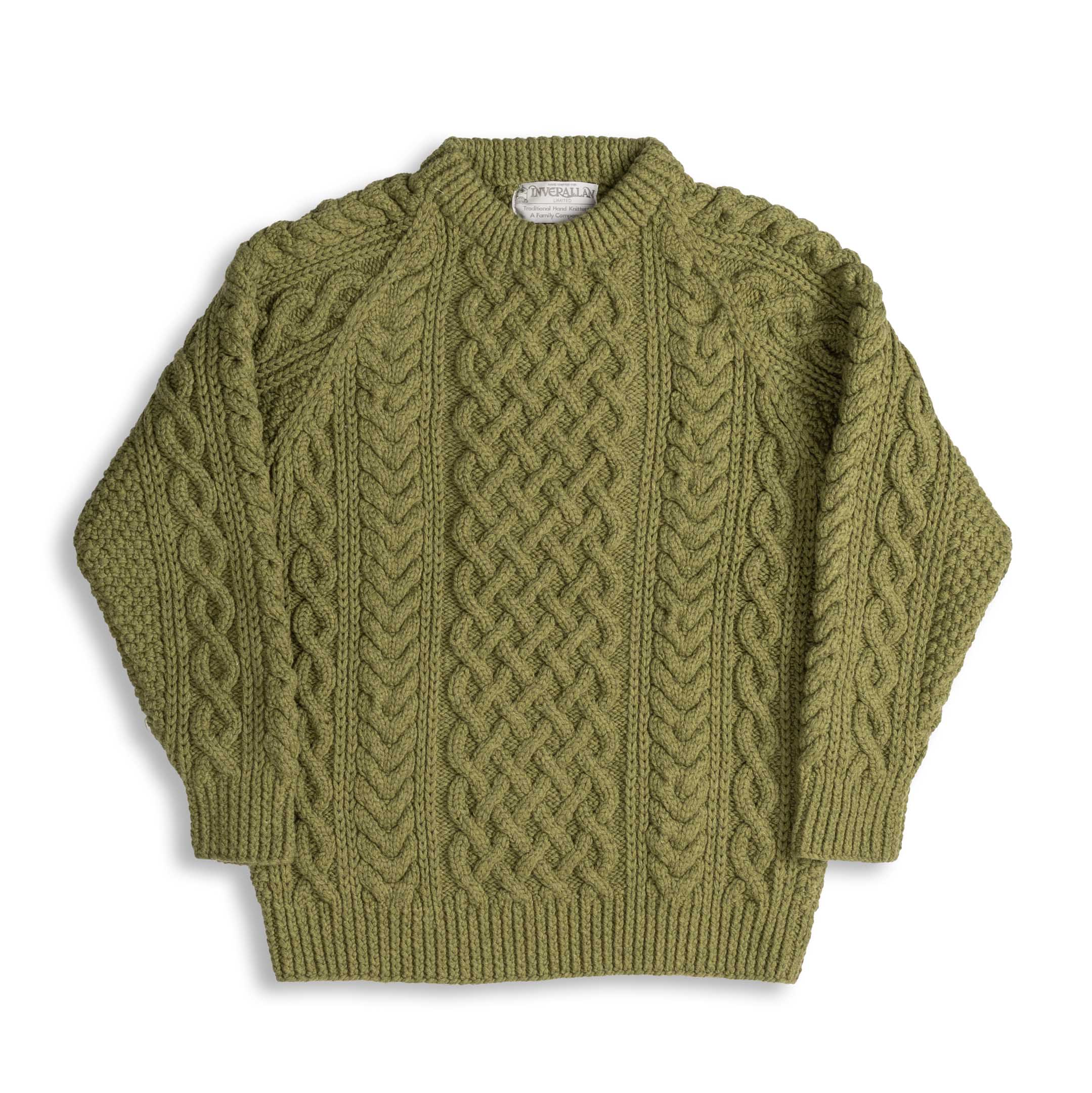 Allevol x Inverallan 1A Country Meetings Crew Neck Sweater Merino Lambswool Dark Apple