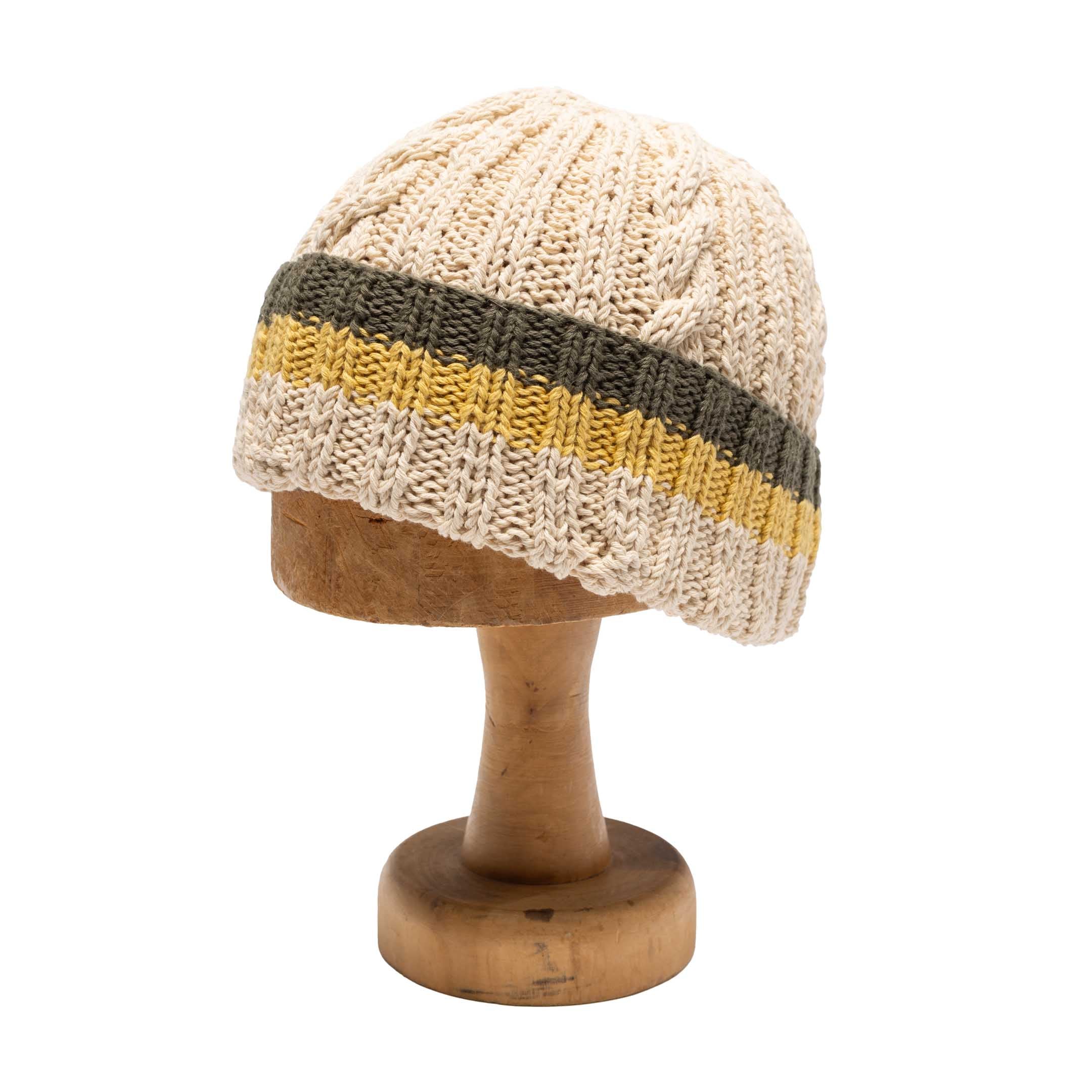 Allevol x Inverallan 22F Rib & Cable Hat Ecru