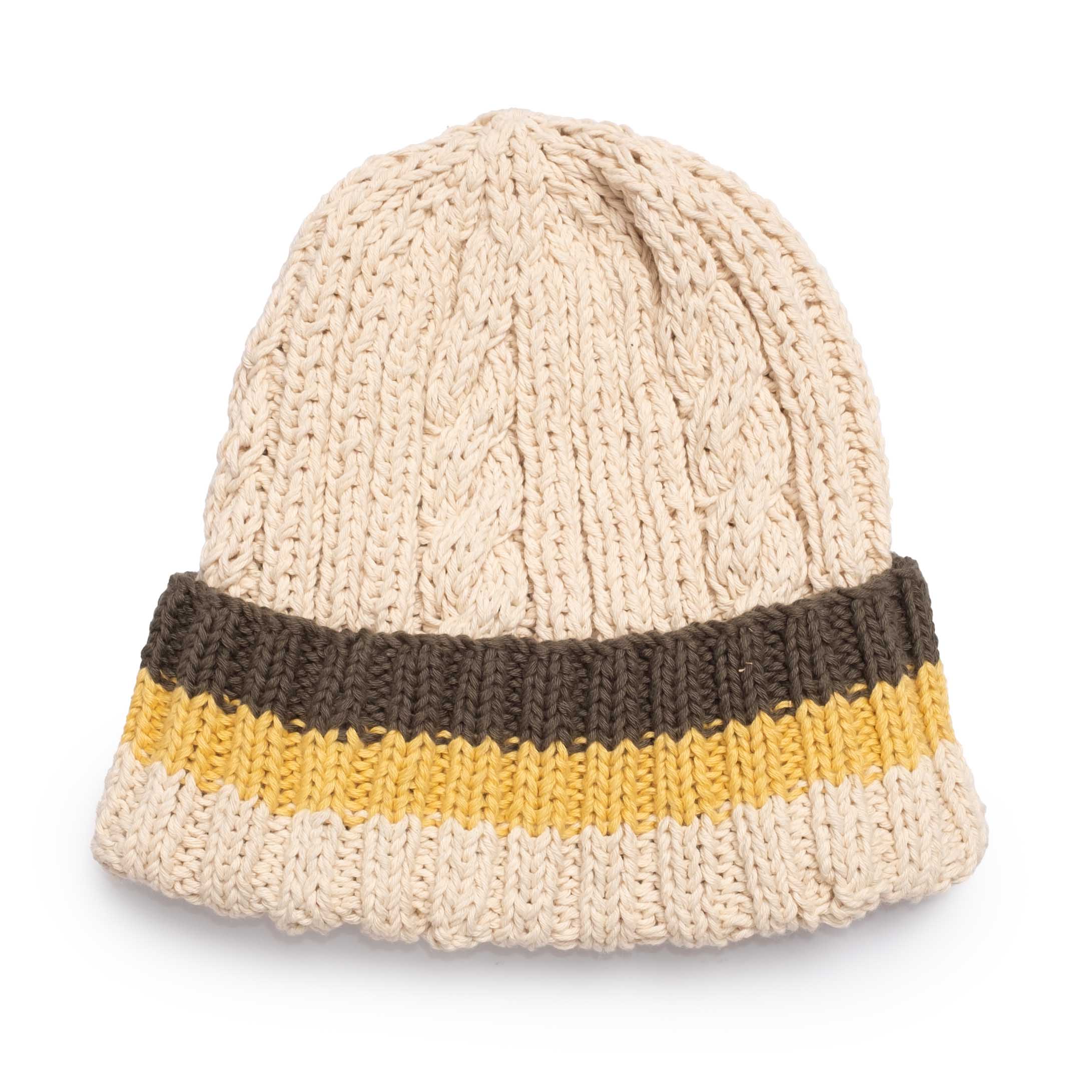 Allevol x Inverallan 22F Rib & Cable Hat Ecru - Image 2