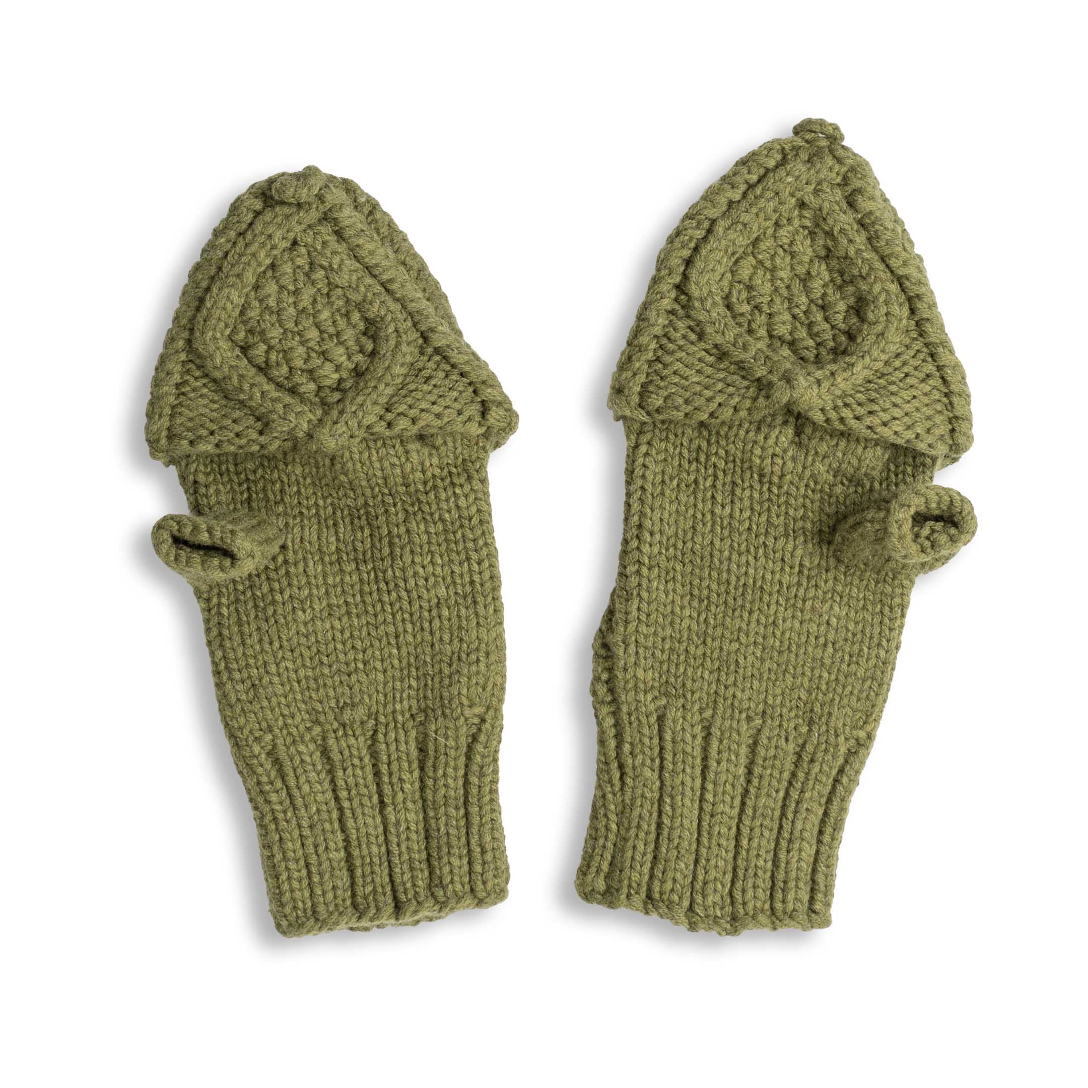 Allevol x Inverallan 22S Diamond Fingerless Gloves with Cover Merino Lambswool Dark Apple - Image 3