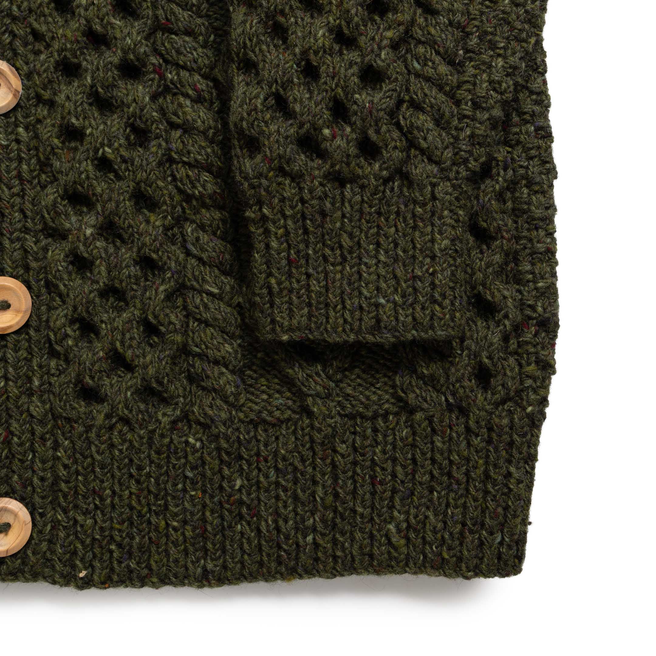 Allevol x Inverallan 6A Long Shawl Collar Mohair Tweed Oak - Image 6