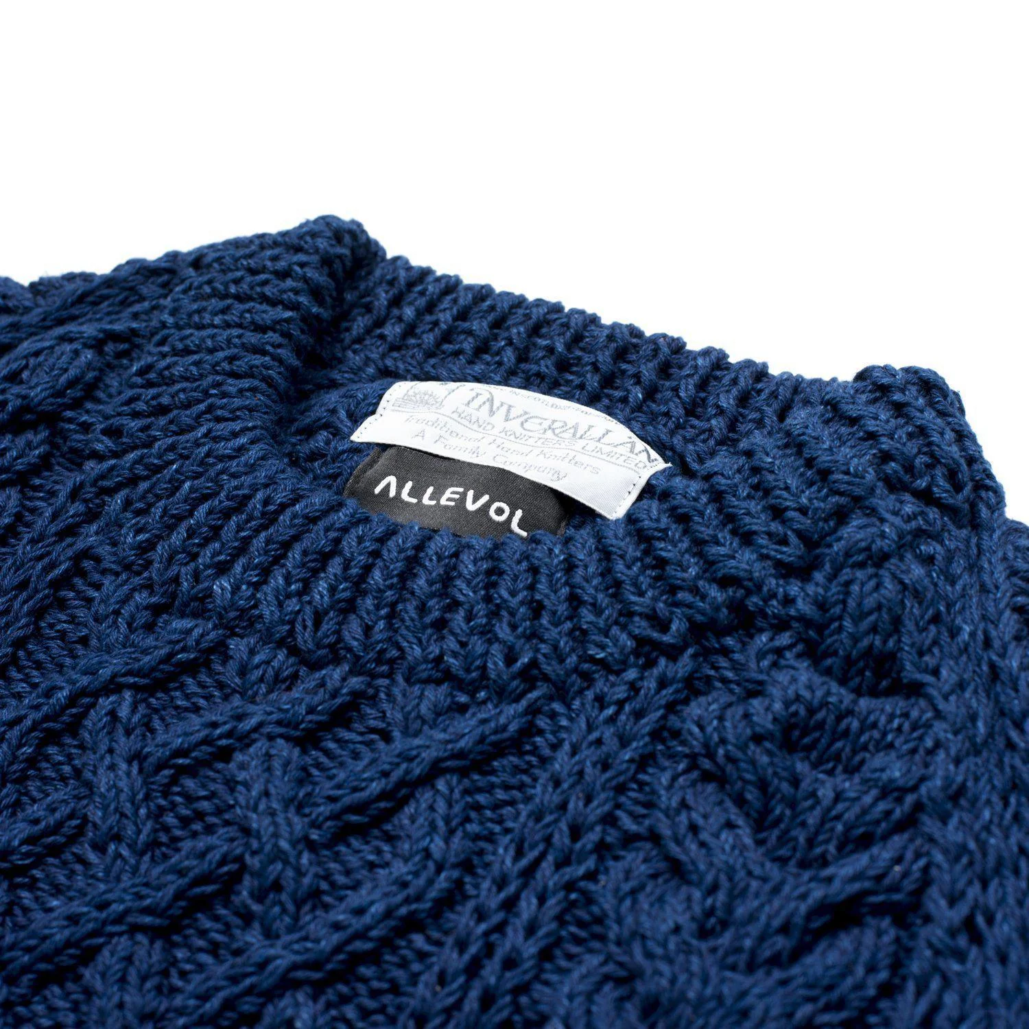 Allevol x Inverallan Cable Knit Crew 1A Indigo - Image 2