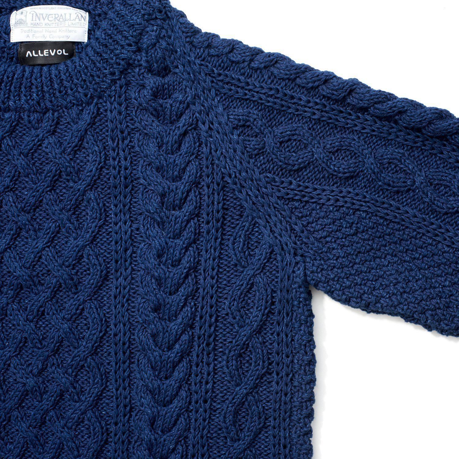 Allevol x Inverallan Cable Knit Crew 1A Indigo - Image 3