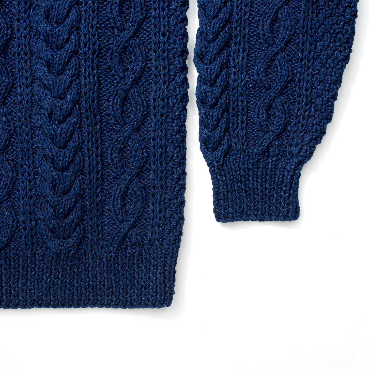 Allevol x Inverallan Cable Knit Crew 1A Indigo - Image 4