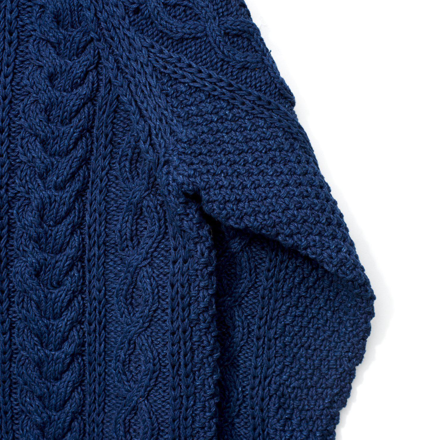 Allevol x Inverallan Cable Knit Crew 1A Indigo - Image 6