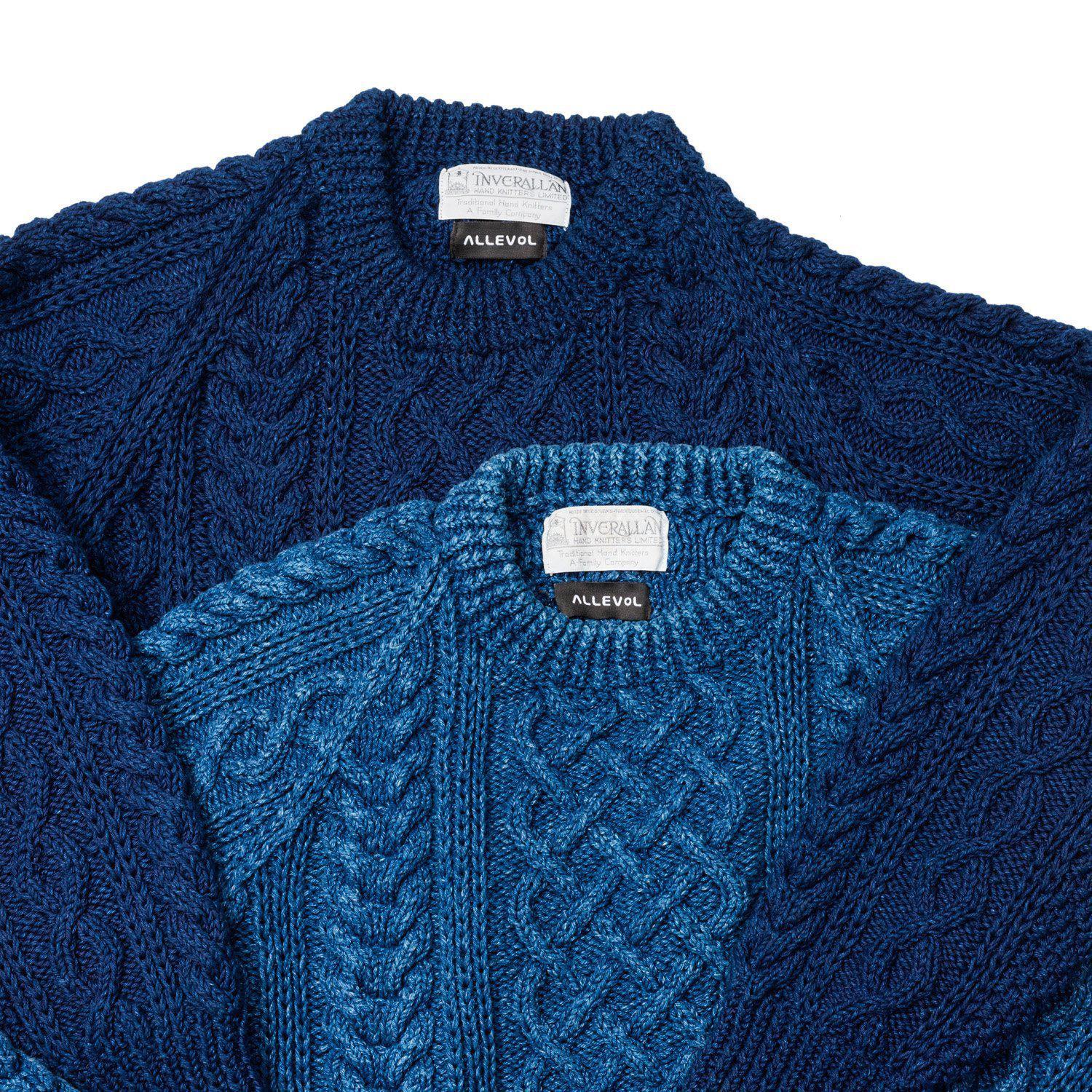 Allevol x Inverallan Cable Knit Crew 1A Indigo - Image 8
