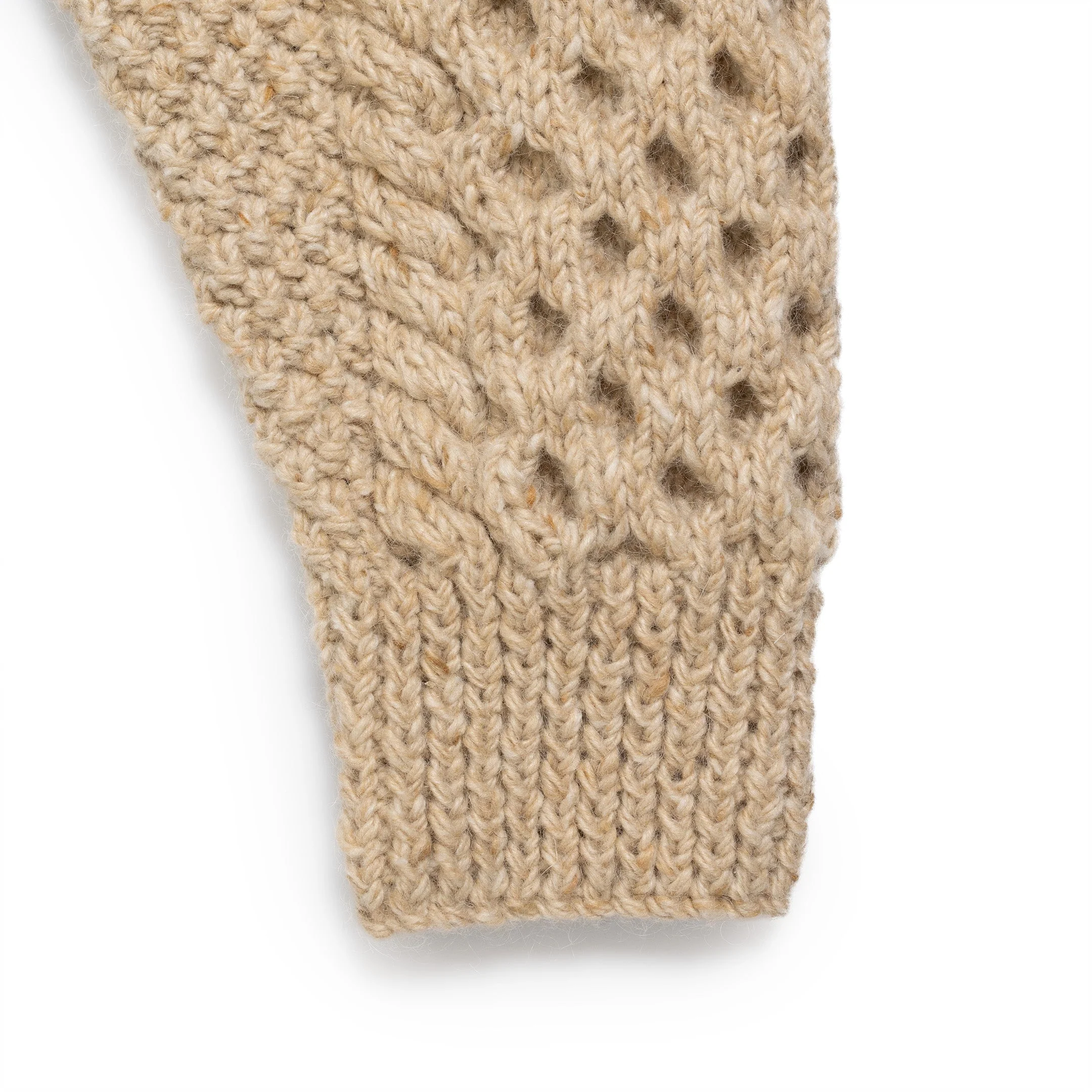 Allevol x Inverallan Shawl Collar Cardigan 6A Long Oatmeal - Image 8