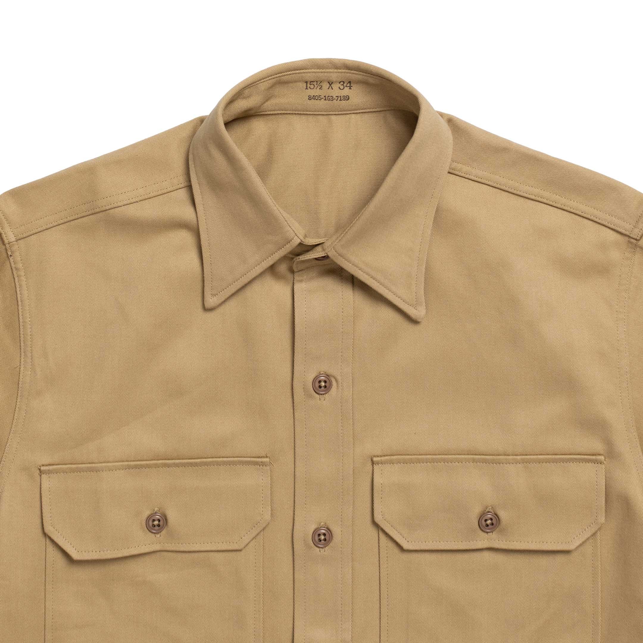 Anatomica Chino Shirt Beige - Image 2