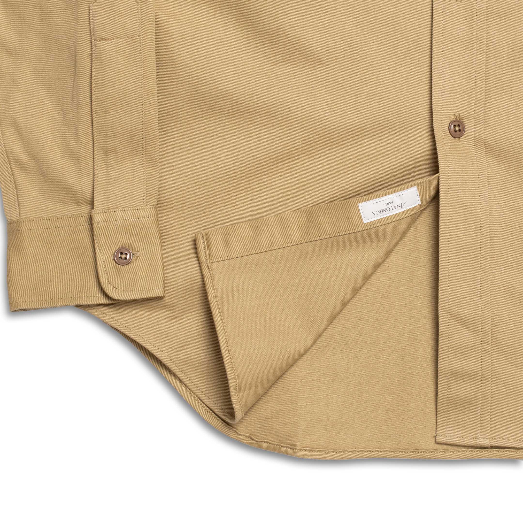 Anatomica Chino Shirt Beige - Image 5
