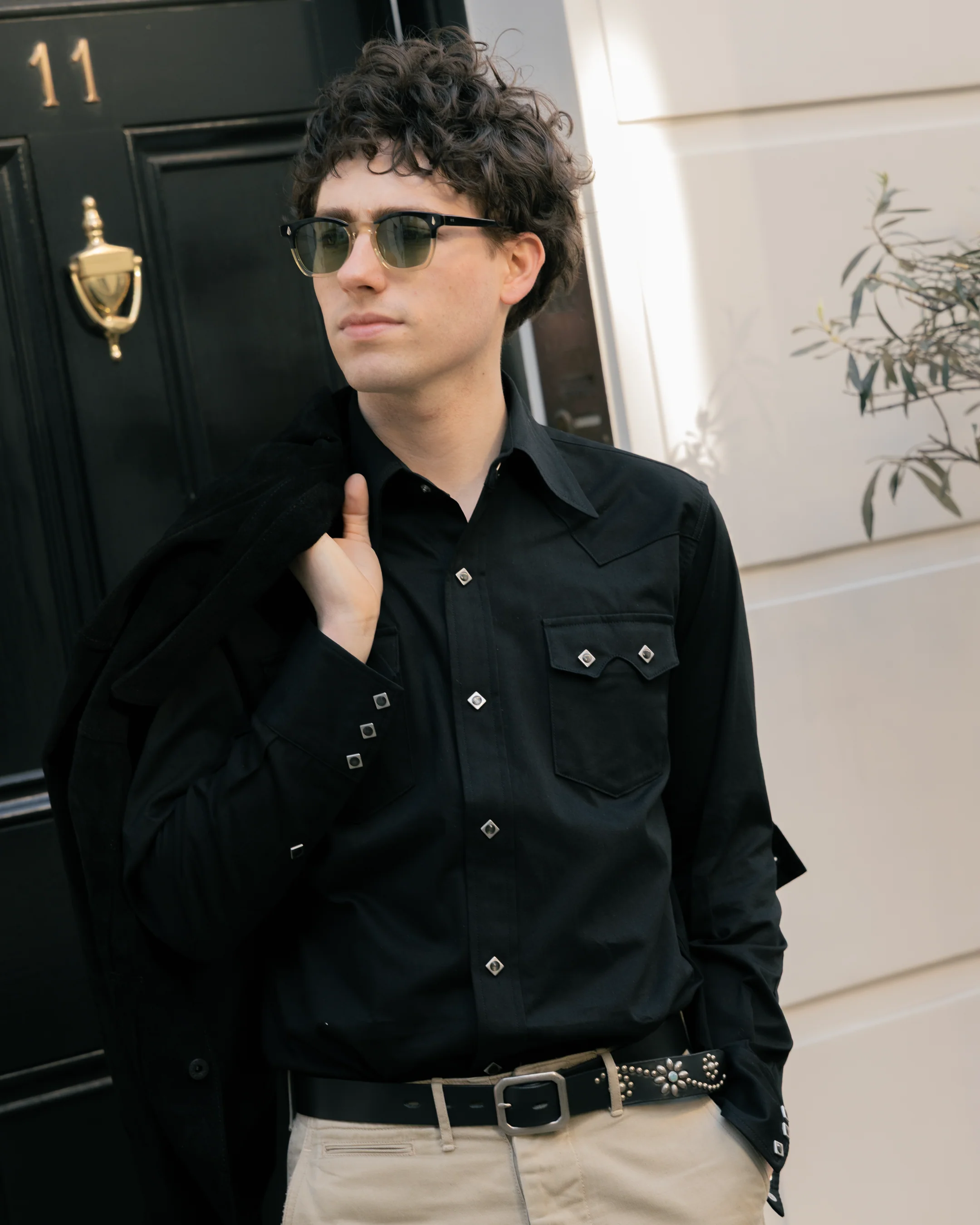 Anatomica Harrison Shirt Sateen Black - Image 6