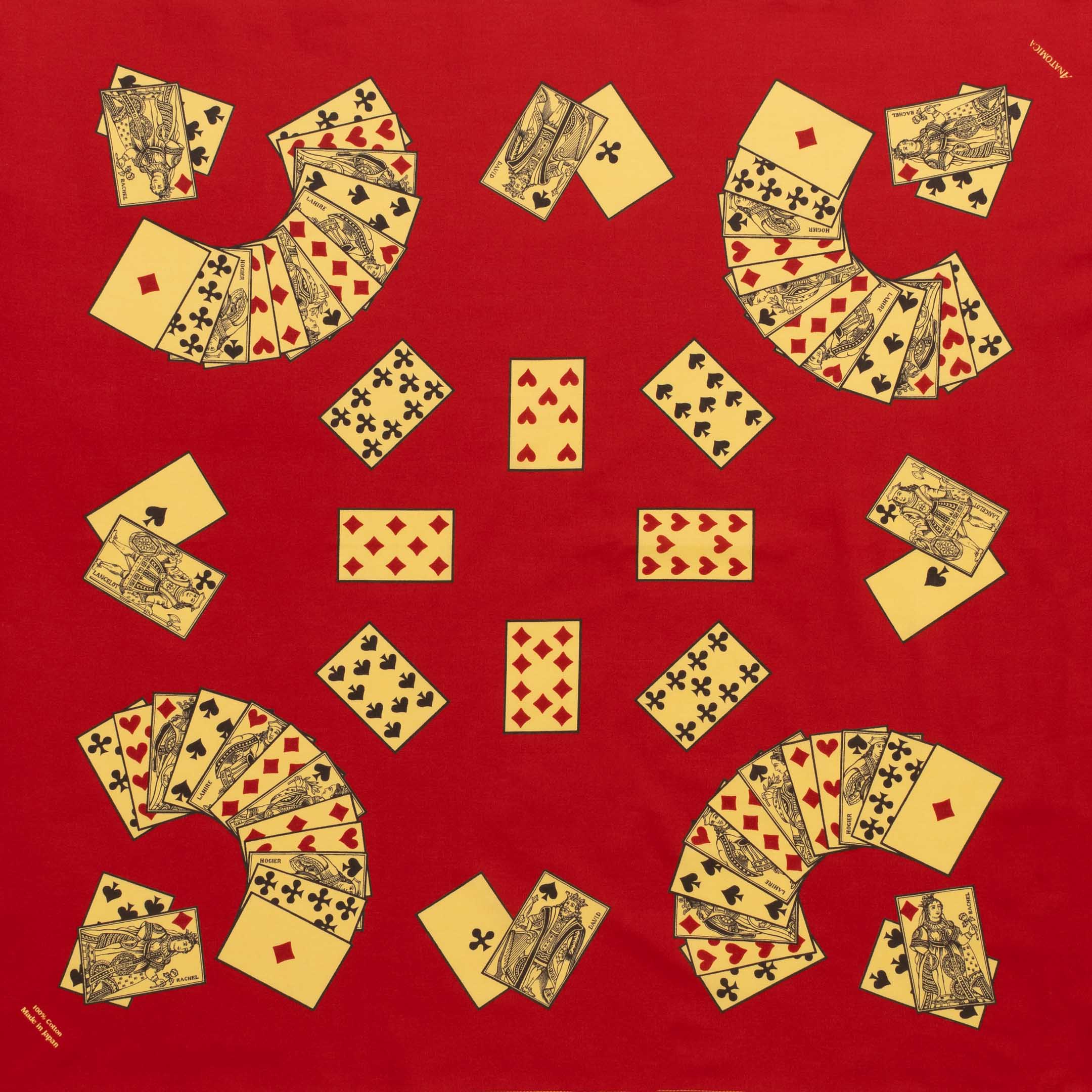Anatomica Playing Cards Scarf Red - Image 2
