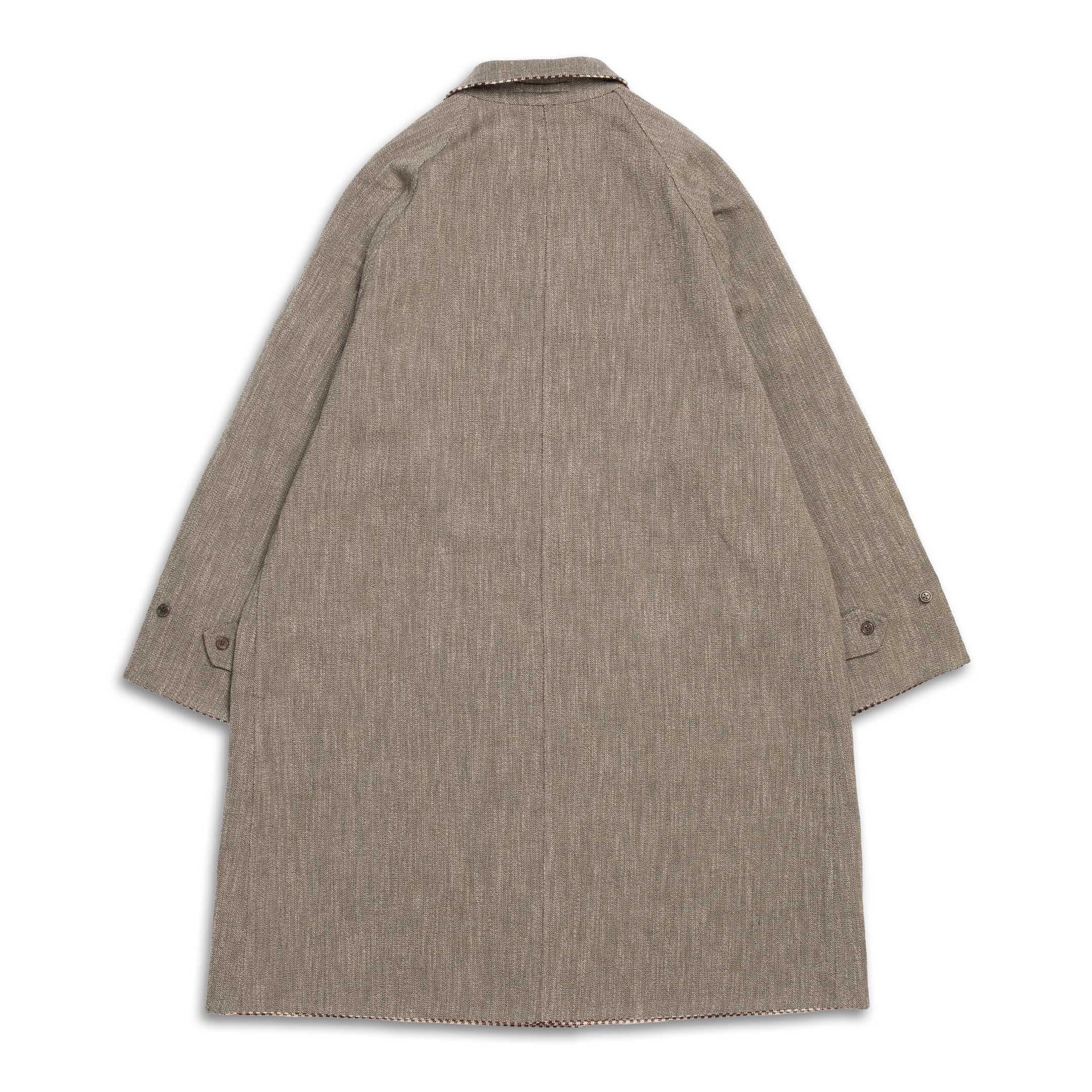 Anatomica Single Raglan 35 Reversible Coat Beige Check - Image 10