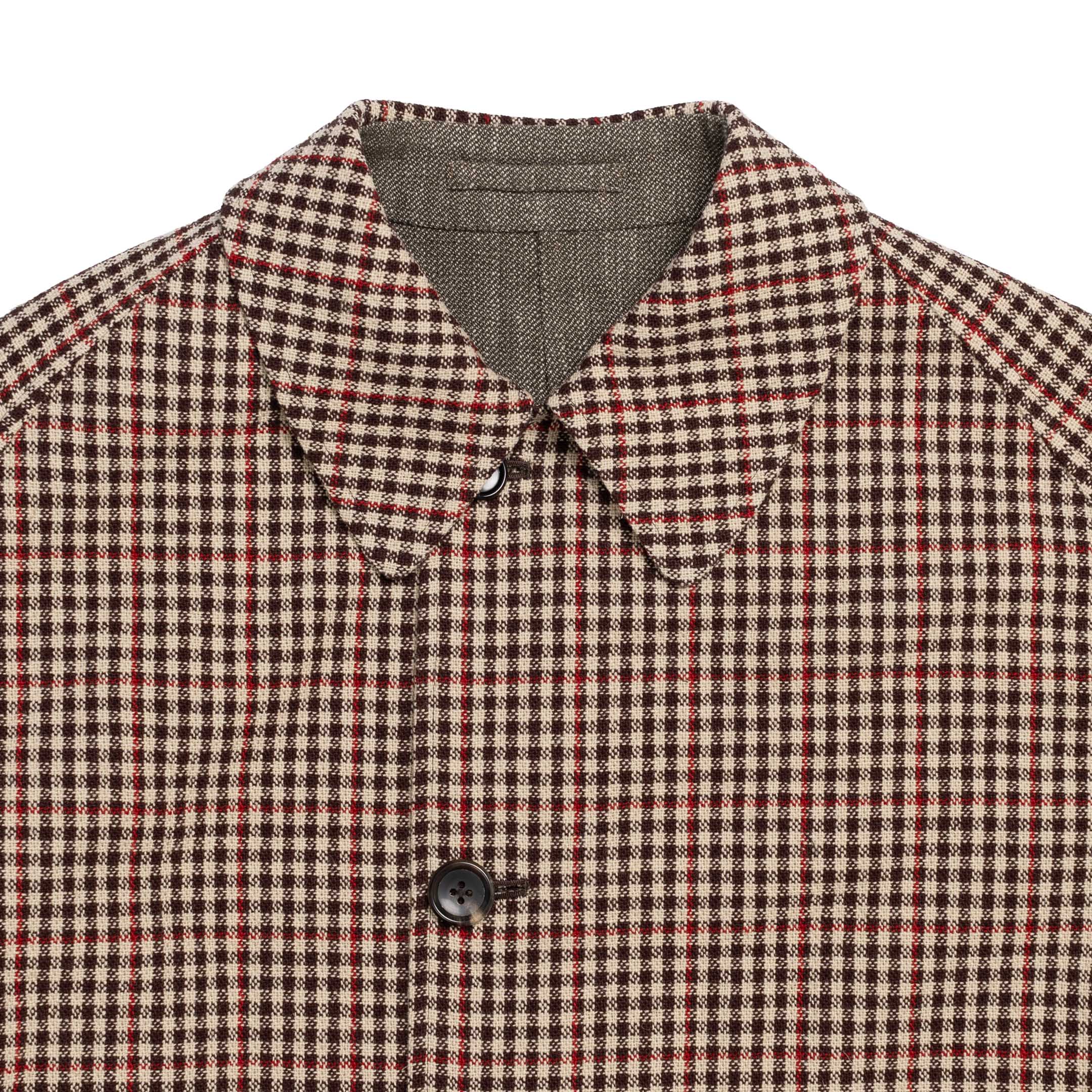 Anatomica Single Raglan 35 Reversible Coat Beige Check - Image 2