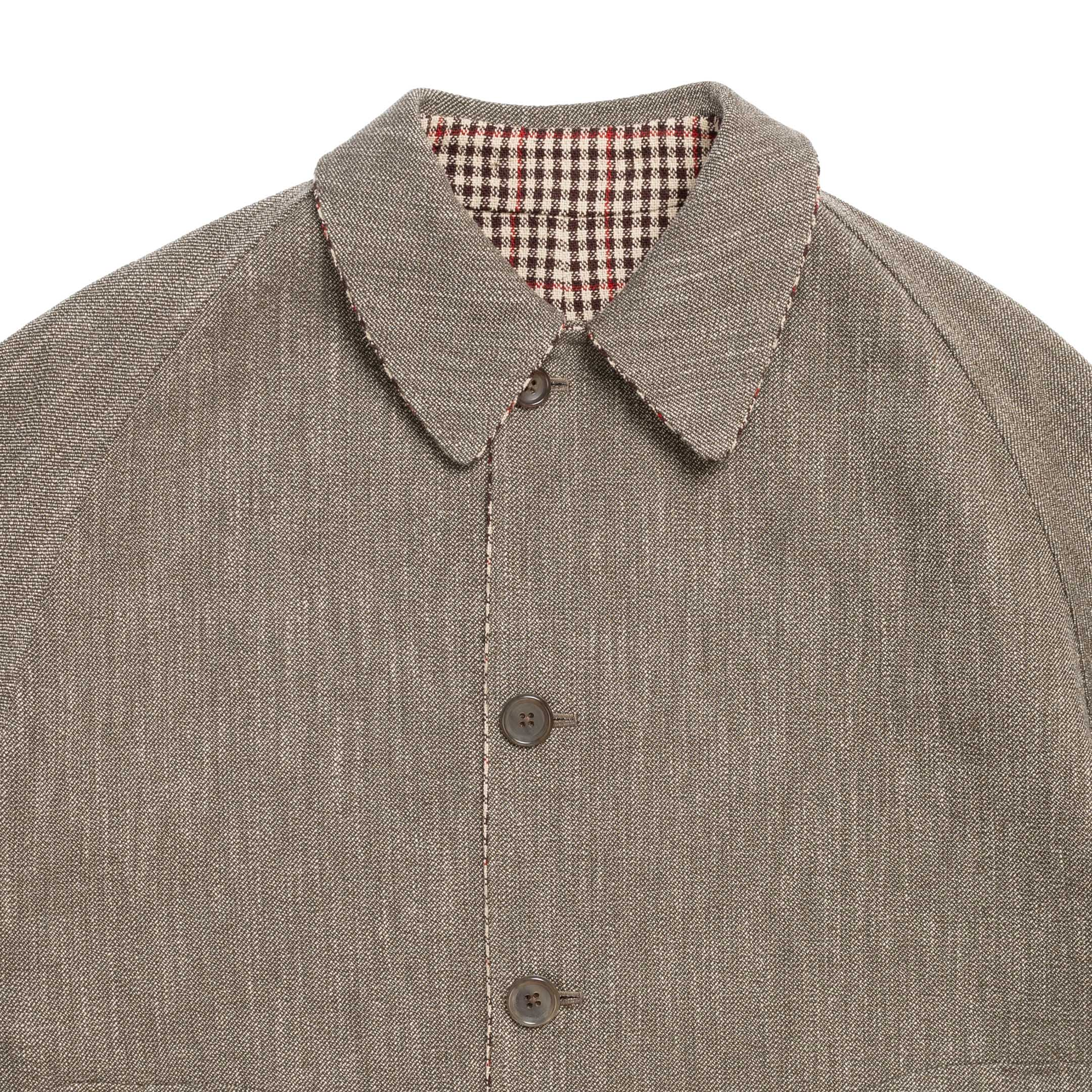 Anatomica Single Raglan 35 Reversible Coat Beige Check - Image 9