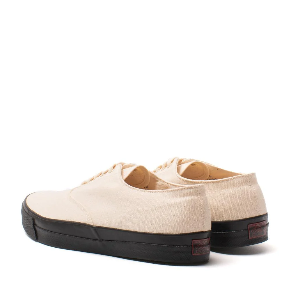 Anatomica x Wakouwa Deck Shoes Low Natural x Black - Image 3