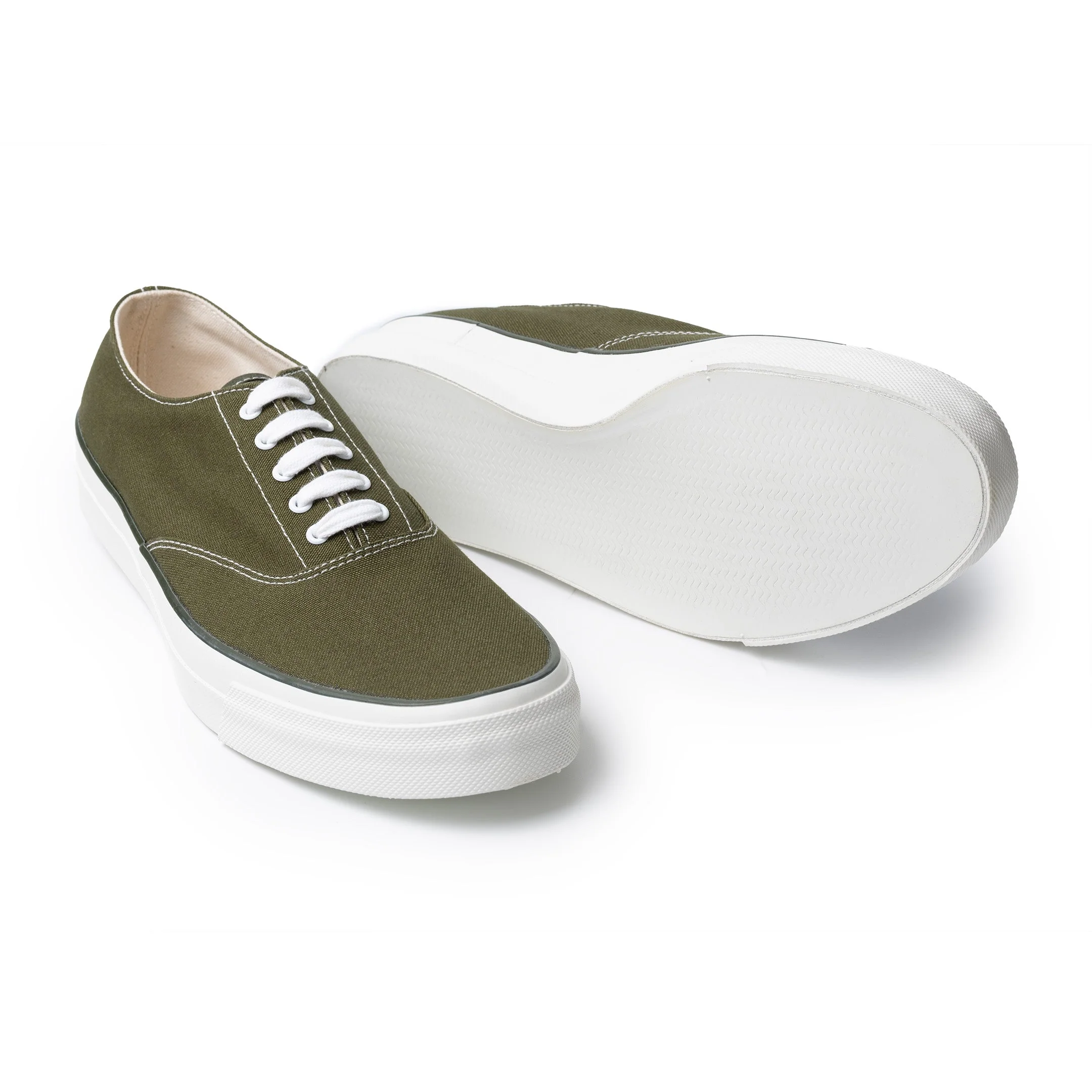 Anatomica x Wakouwa Deck Shoes Low Pine Green - Image 5