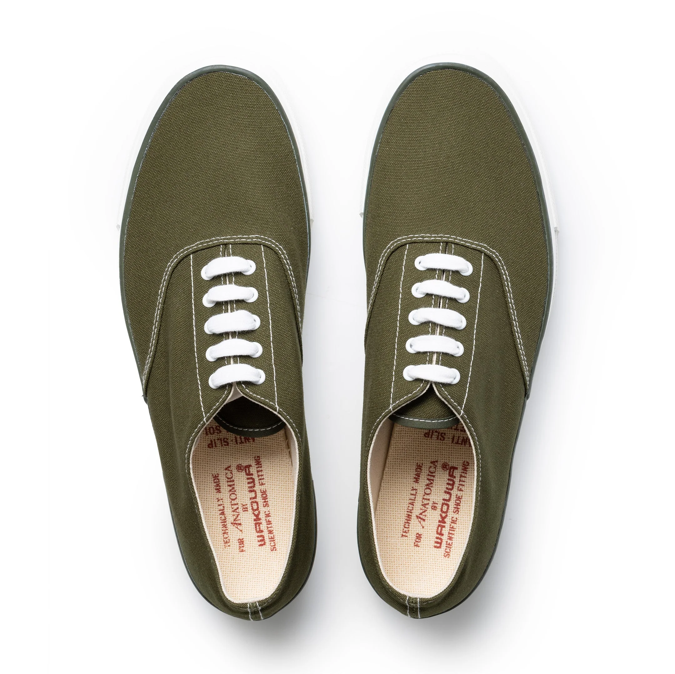 Anatomica x Wakouwa Deck Shoes Low Pine Green - Image 6