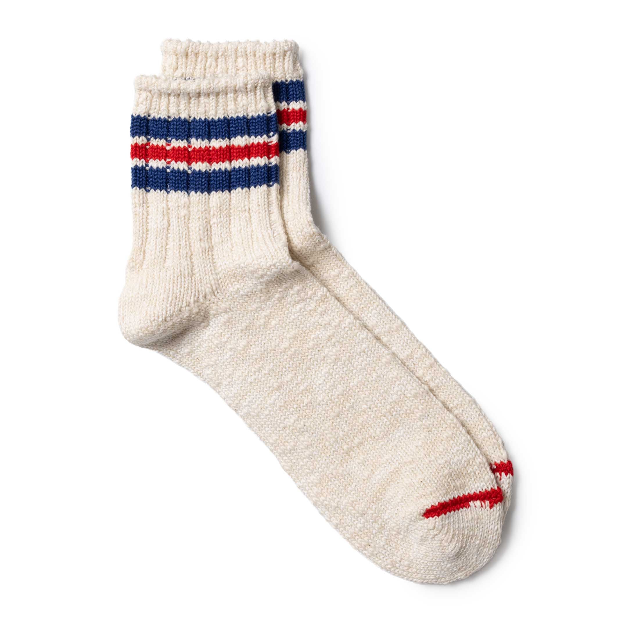 Anonymous Ism 3Line Slub Q Sock Off White