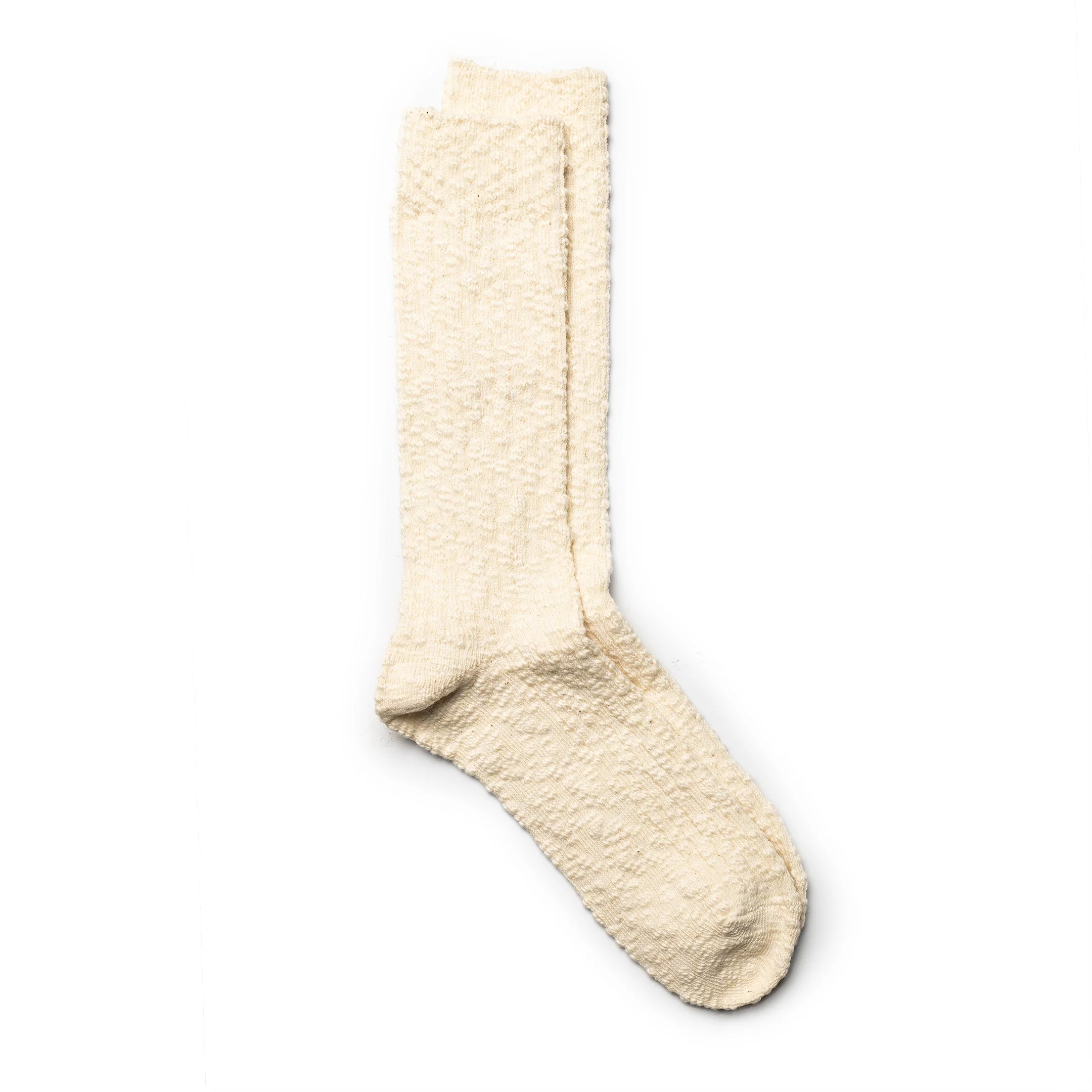 Anonymous Ism Light Slub Crew Sock Ivory