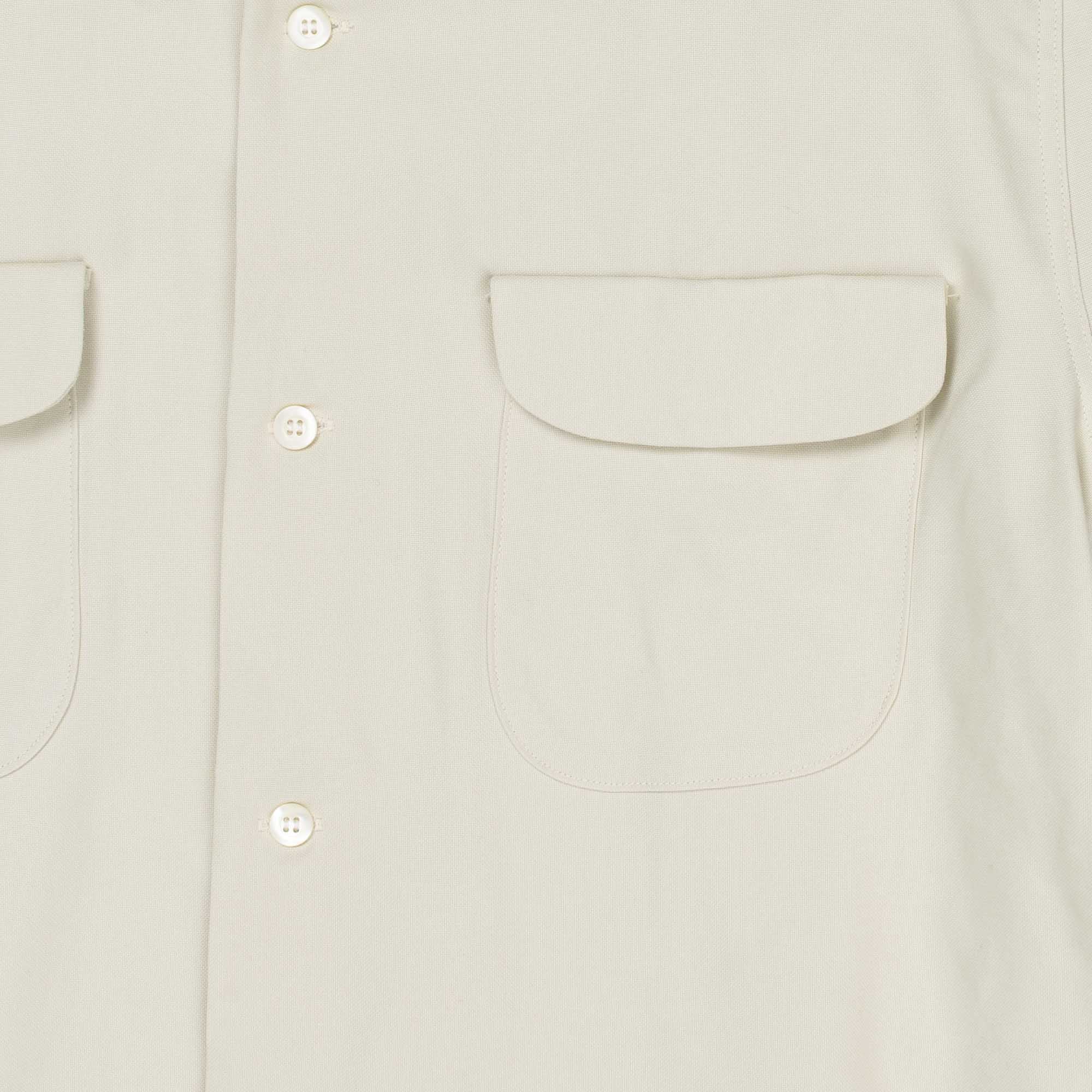 Attractions Flap Pocket Rayon Shirt S/S White - Image 4