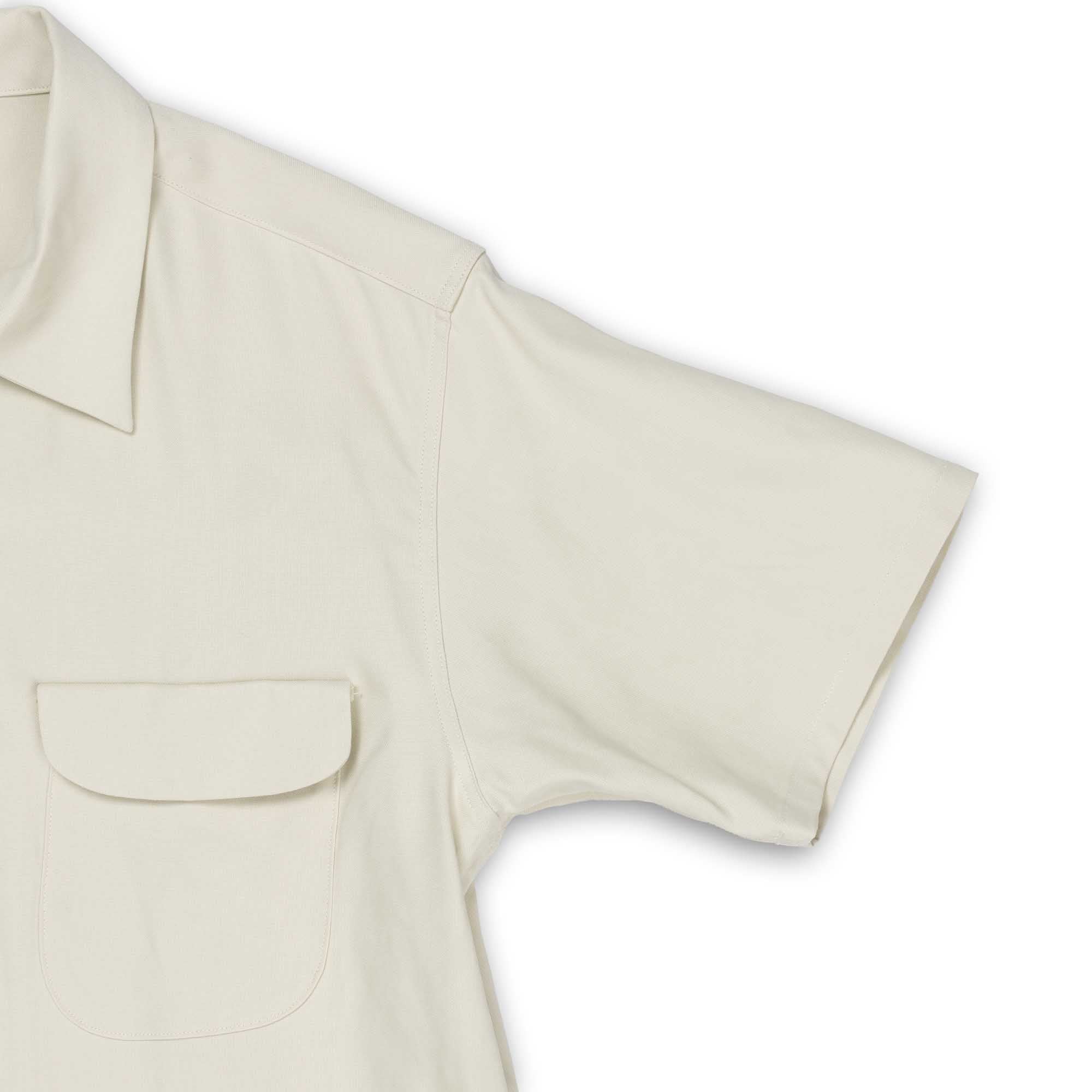 Attractions Flap Pocket Rayon Shirt S/S White - Image 5