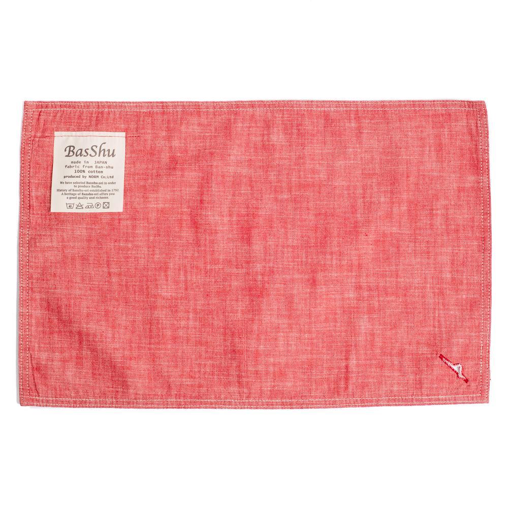 BasShu Place Mat Chambray Red