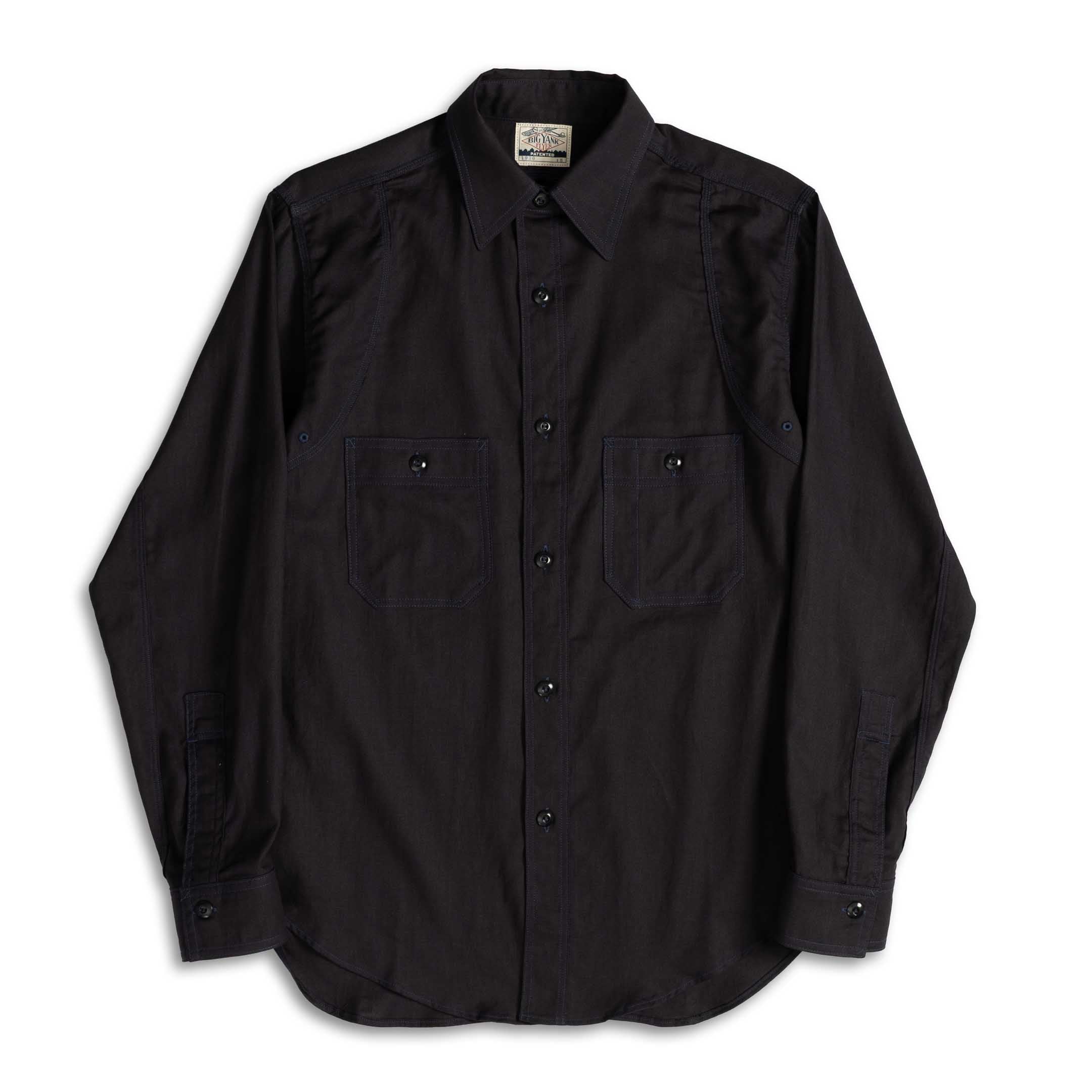 Big Yank Flyer Shirt Cotton/Linen Twill Navy