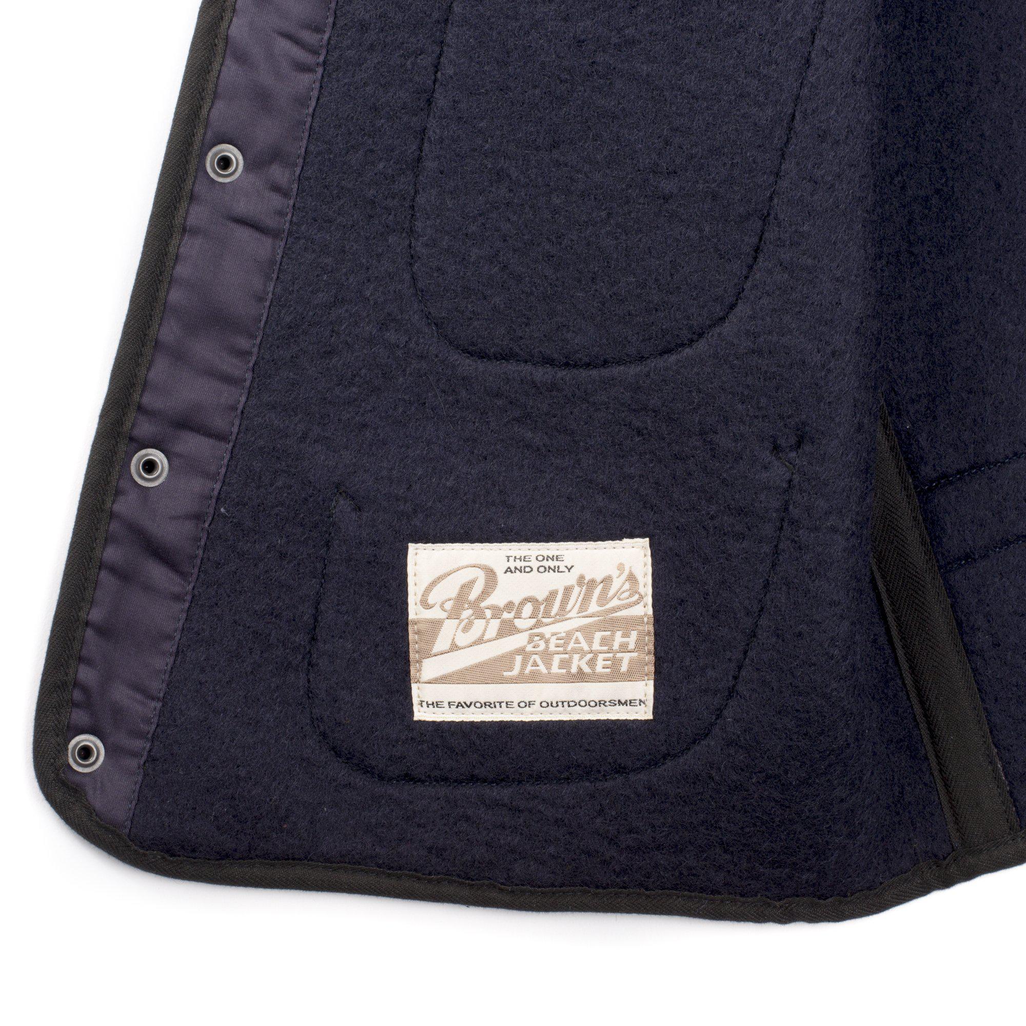 Brown's Beach BBJ-001 Early Vest Navy Stripe - Image 5