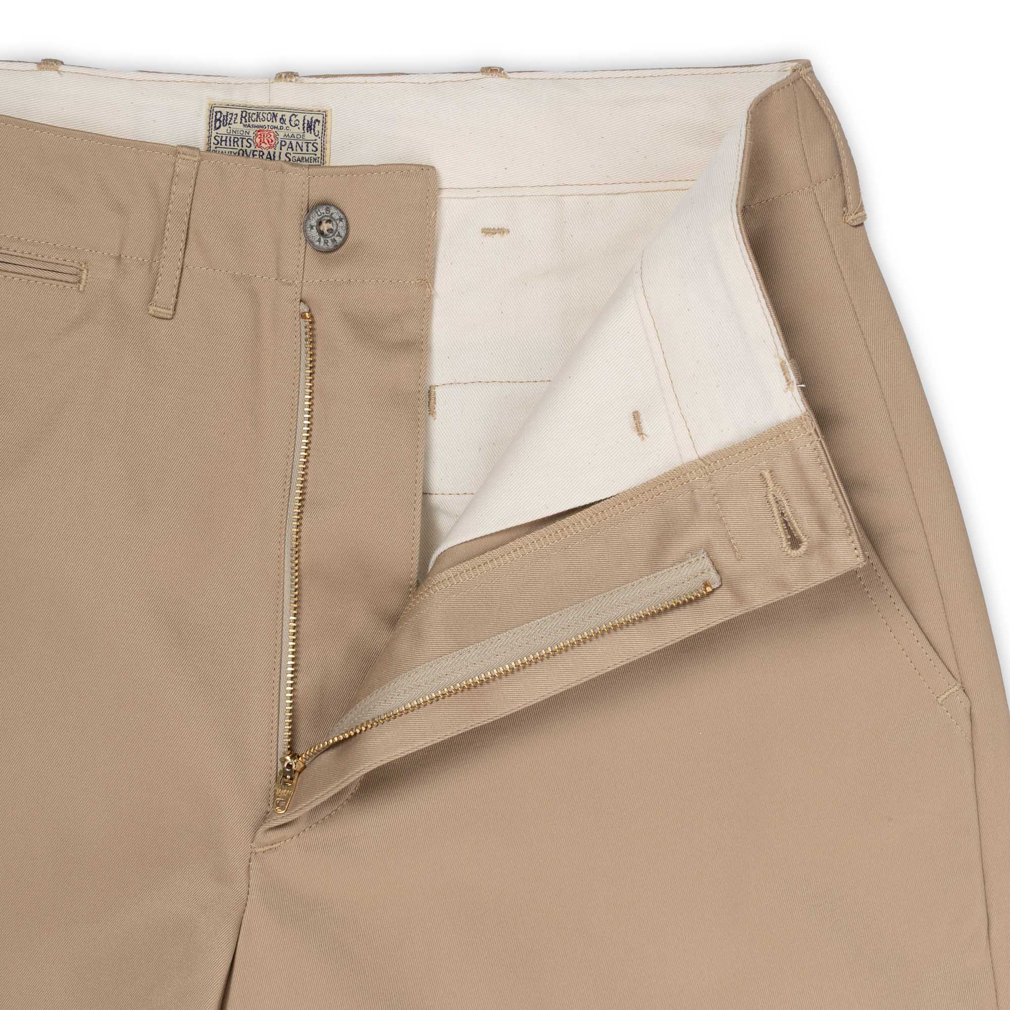 Buzz Rickson's 1945 Mod Chino Shorts Beige - Image 5