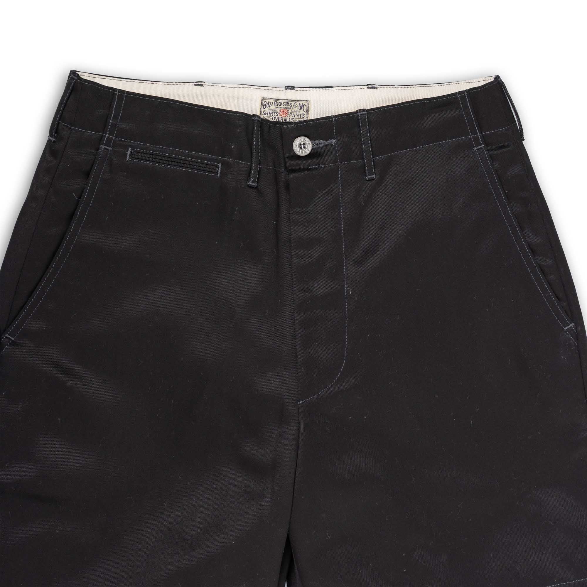 Buzz Rickson's 1945 Mod Chino Shorts Black - Image 4