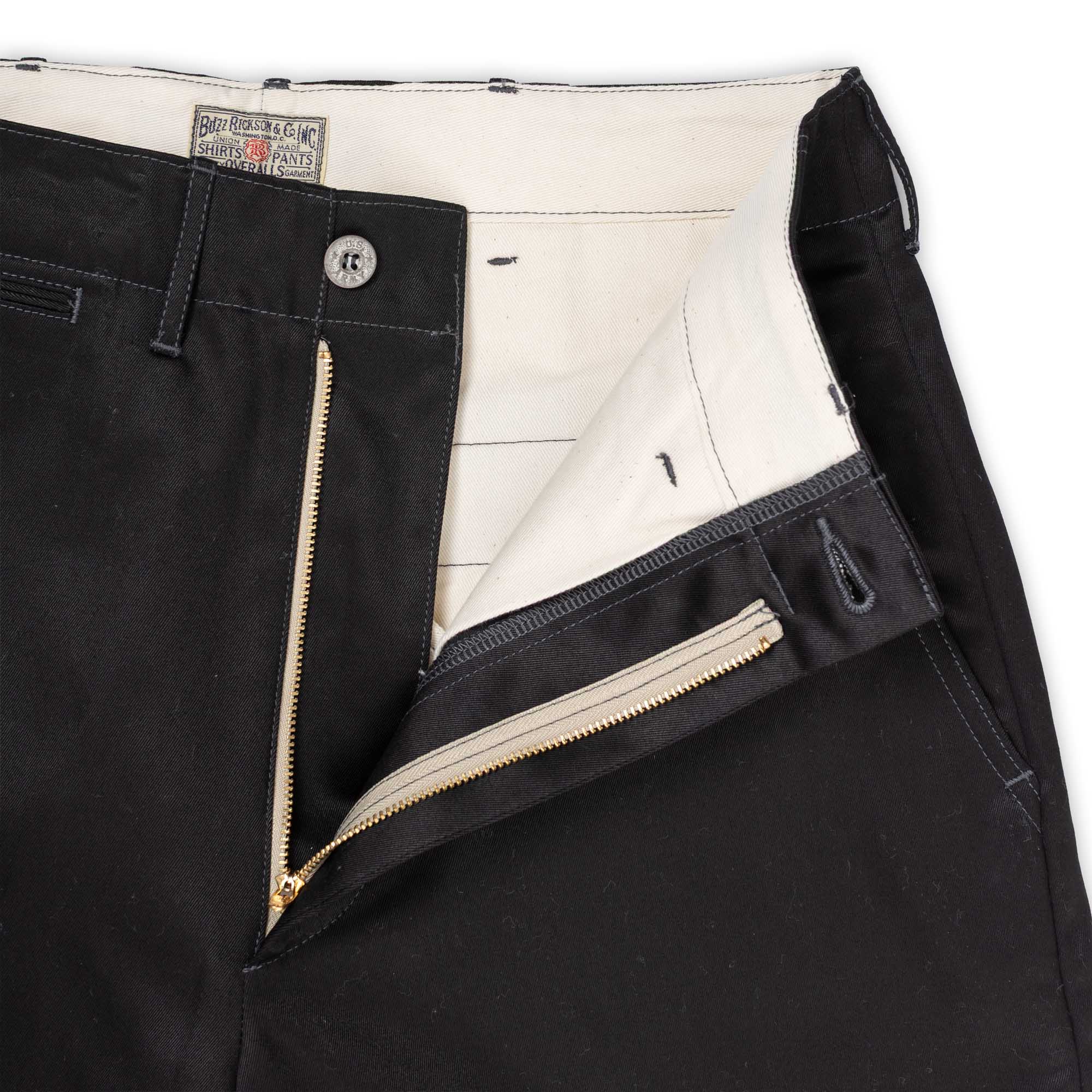Buzz Rickson's 1945 Mod Chino Shorts Black - Image 6