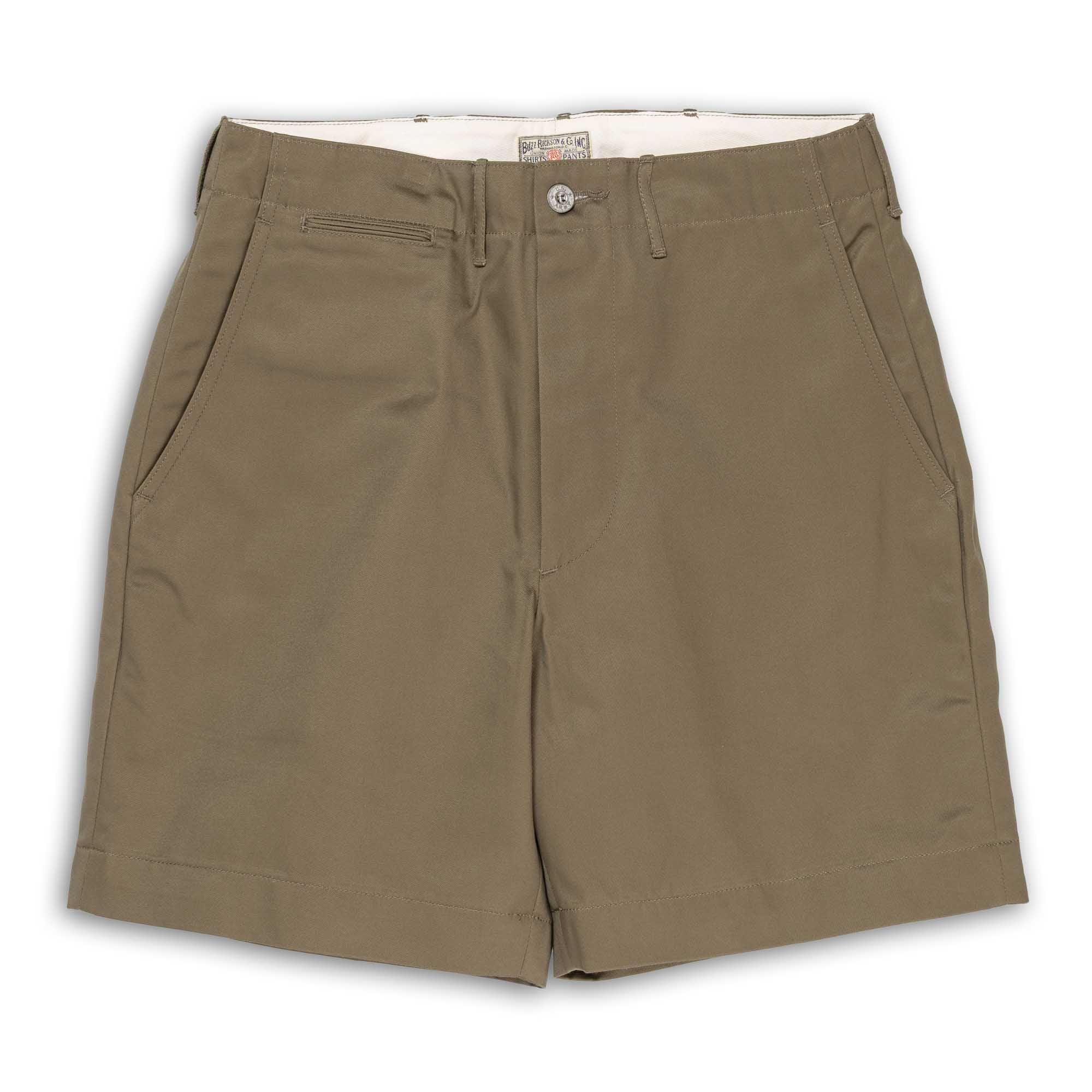 Buzz Rickson's 1945 Mod Chino Shorts Olive