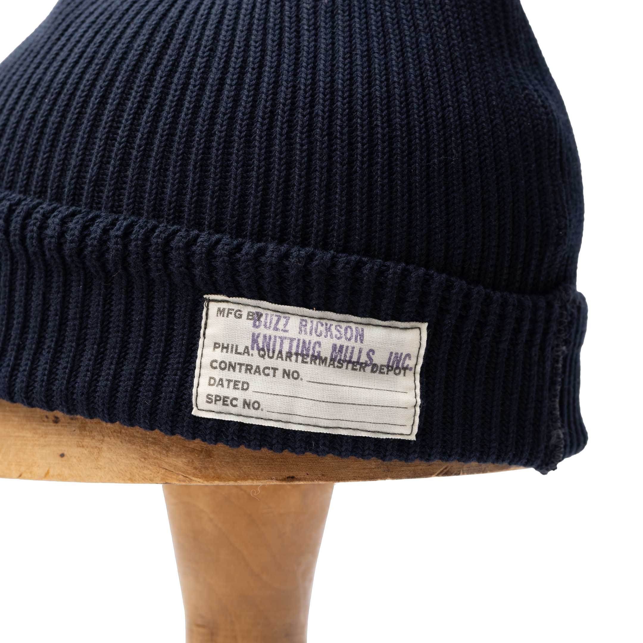 Buzz Rickson's Cotton Watch Cap Navy - Image 2