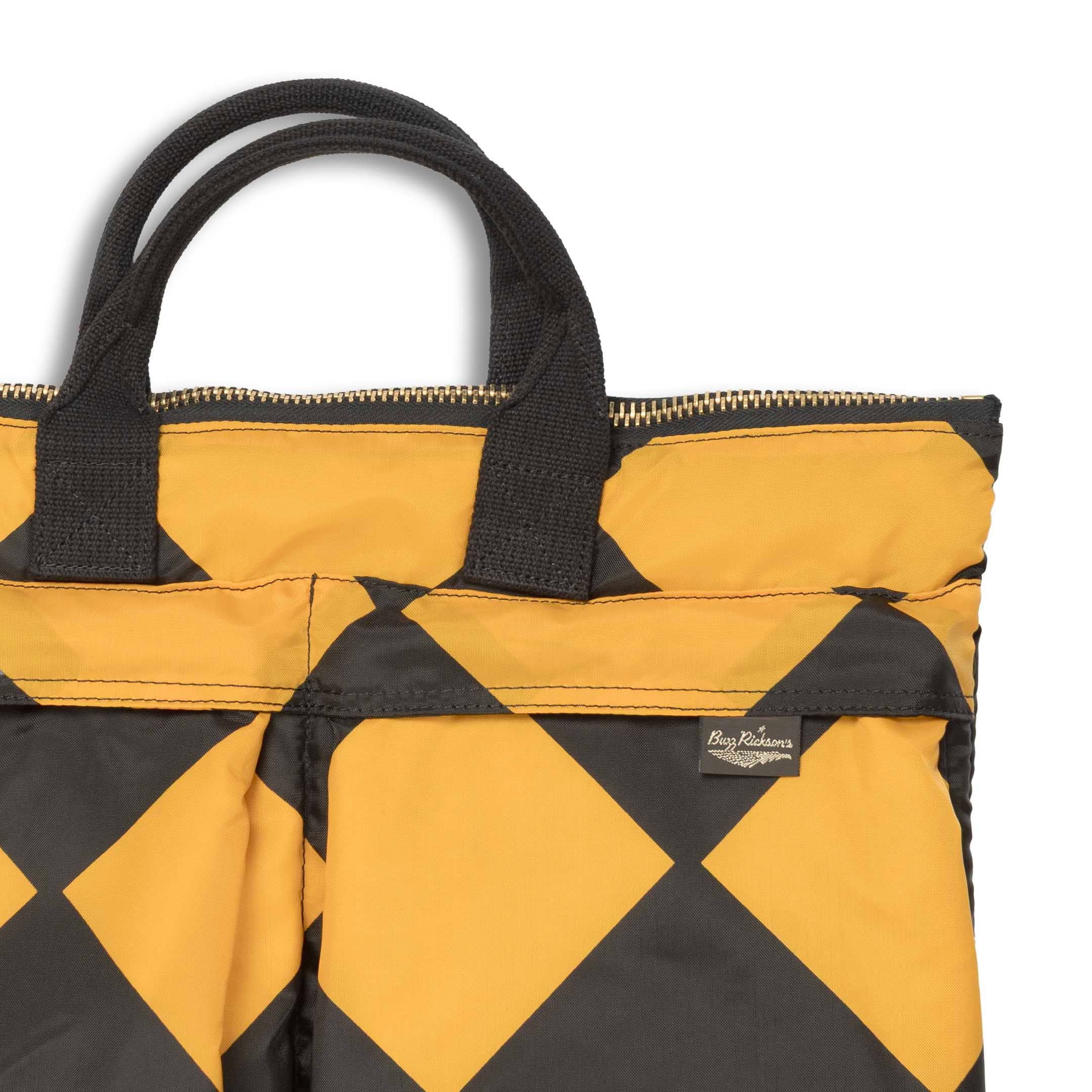 Buzz Rickson's Line Crewman Helmet Bag Orange x Black - Image 3